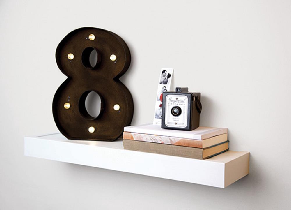 slide 5 of 6, High & Mighty 6-in D x 24-in L White Plastic Rectangular Shelf kit, 1 ct