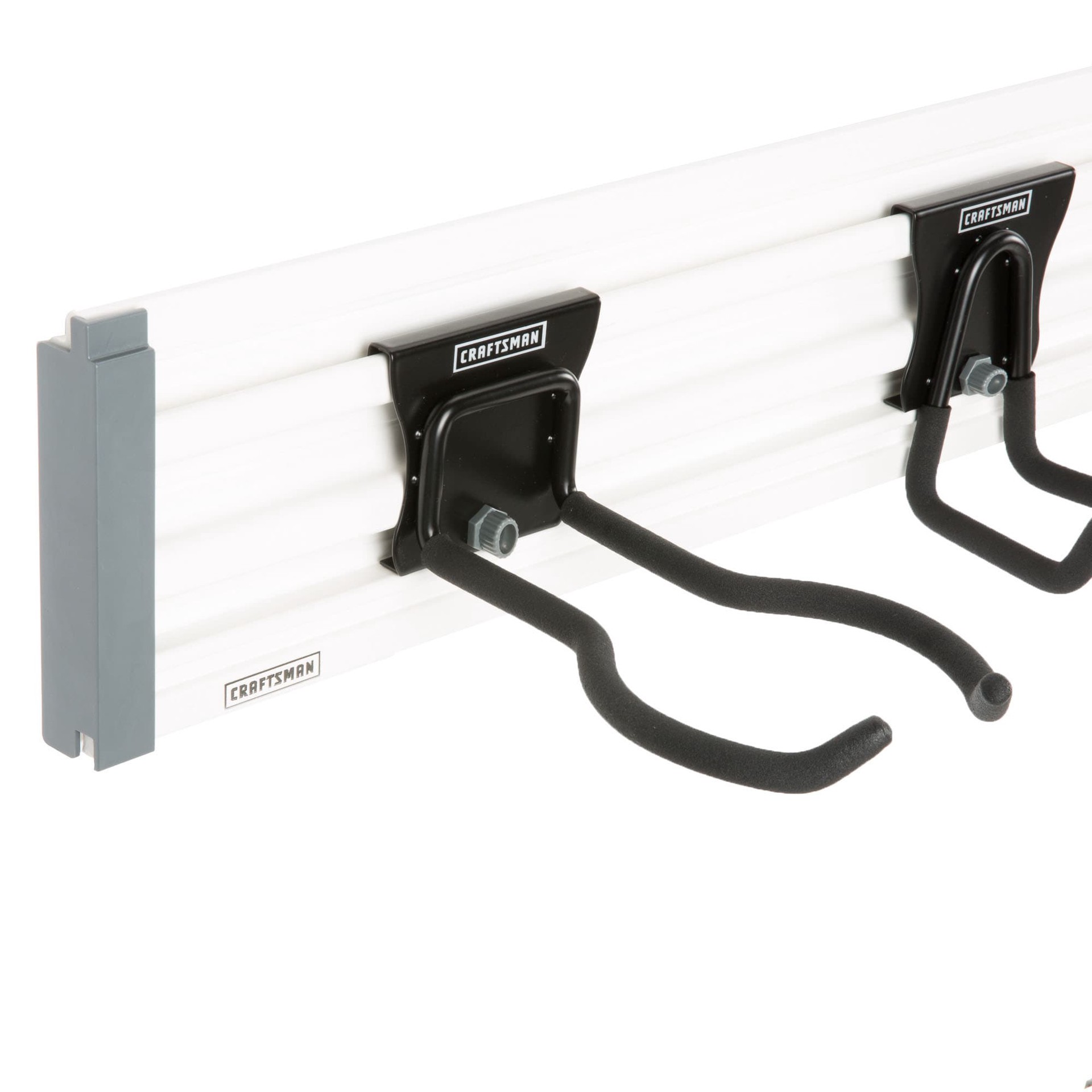 slide 3 of 6, CRAFTSMAN VERSATRACK 20 -Piece 48-in White and Black Composite Multipurpose Storage rail system, 1 ct