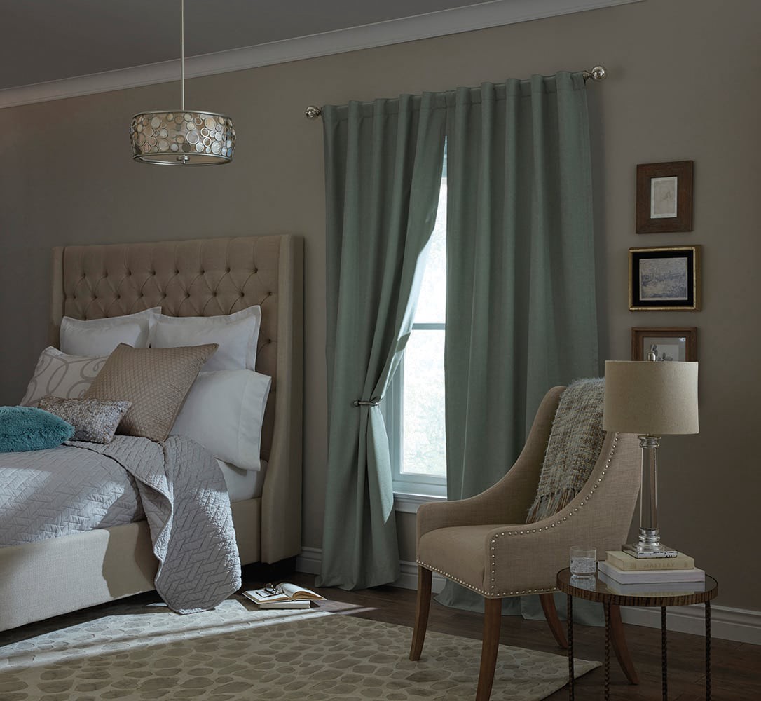 slide 1 of 6, Style Selections 84.0000-in Kale Blackout Thermal lined Back tab Single curtain panel, 1 ct