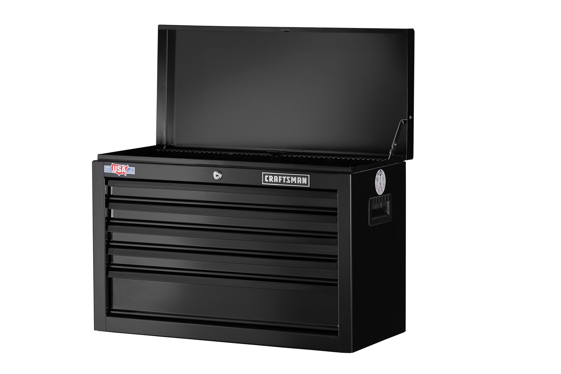 slide 2 of 6, CRAFTSMAN 1000 Series 26.07-in W x 17.49-in H x 12.1-in D 5 -Drawer Steel Tool Chest ( Black ), 1 ct