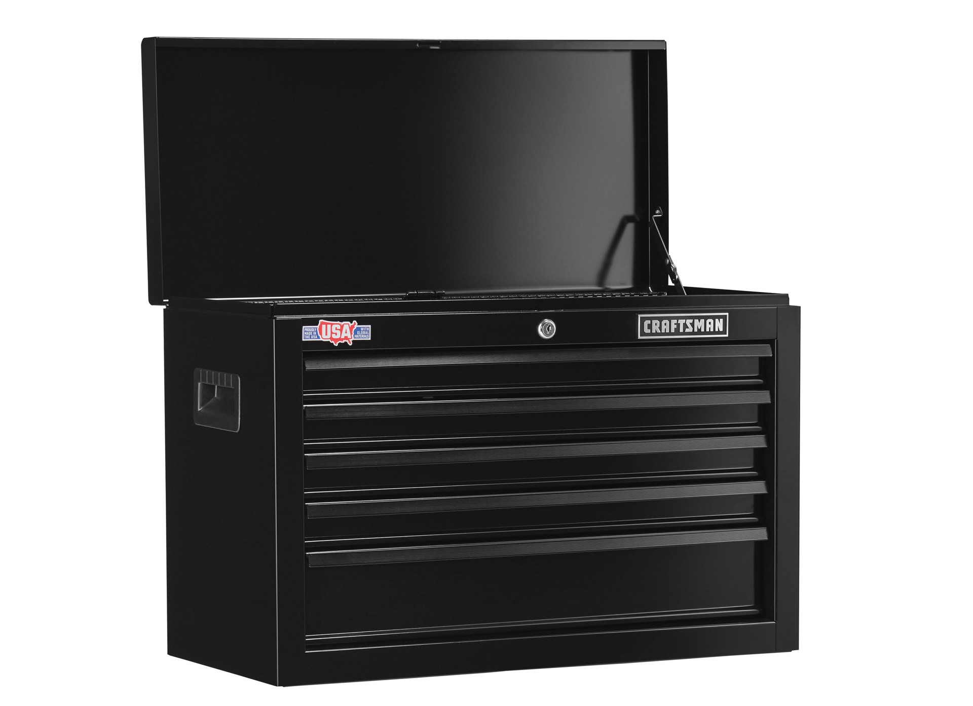 slide 3 of 6, CRAFTSMAN 1000 Series 26.07-in W x 17.49-in H x 12.1-in D 5 -Drawer Steel Tool Chest ( Black ), 1 ct