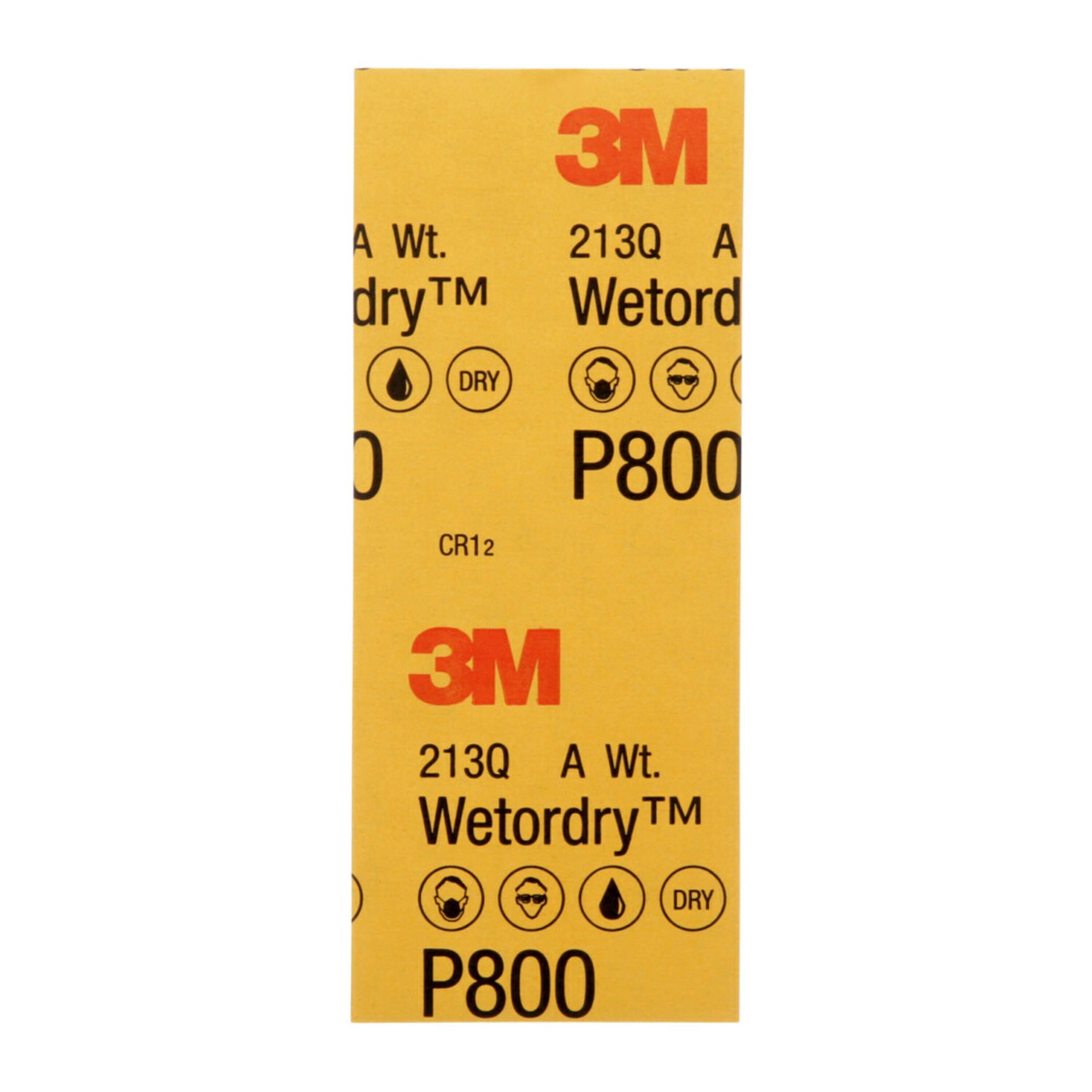 slide 5 of 6, 3M Wetordry Super fine 800 -Grit Sheet Sandpaper 3.66-in W x 9.0-in L 10 -Pack, 1 ct