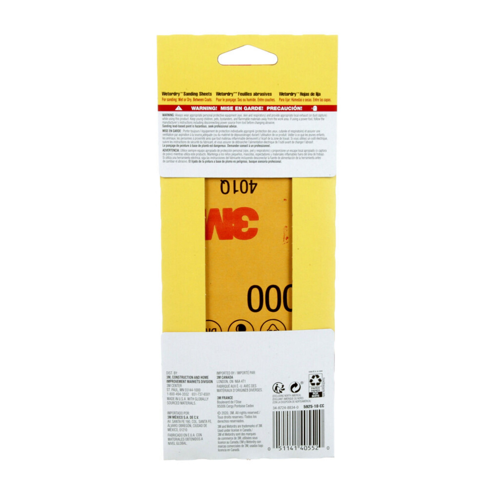 slide 4 of 6, 3M Wetordry Ultra fine 2000 -Grit Sheet Sandpaper 3.66-in W x 9.0-in L 10 -Pack, 1 ct
