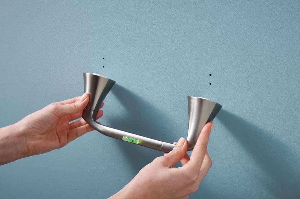 slide 3 of 6, Moen Lindor Brushed Nickel Wall mount Pivot Toilet Paper Holder 1 -Rolls, 1 ct