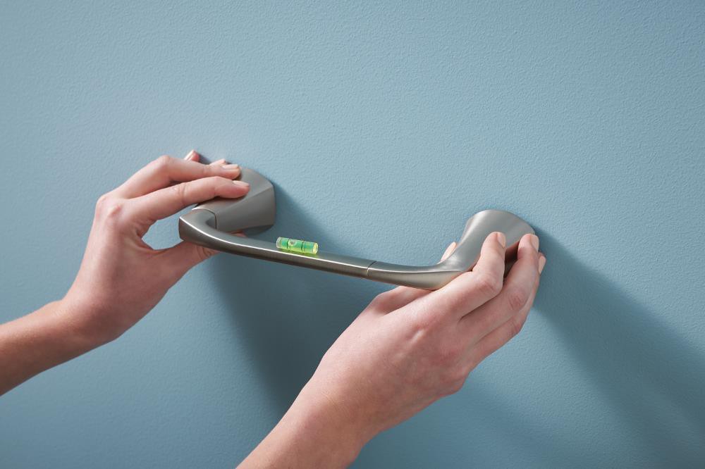 slide 4 of 6, Moen Lindor Brushed Nickel Wall mount Pivot Toilet Paper Holder 1 -Rolls, 1 ct