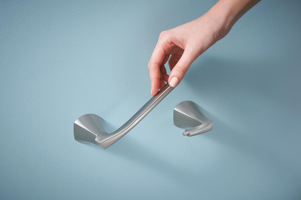 slide 5 of 6, Moen Lindor Brushed Nickel Wall mount Pivot Toilet Paper Holder 1 -Rolls, 1 ct