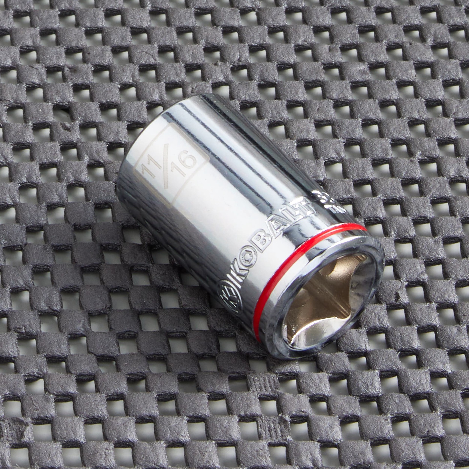 slide 3 of 6, Kobalt 1/2-in Drive Standard (SAE) 11/16-in Shallow Socket, 1 ct