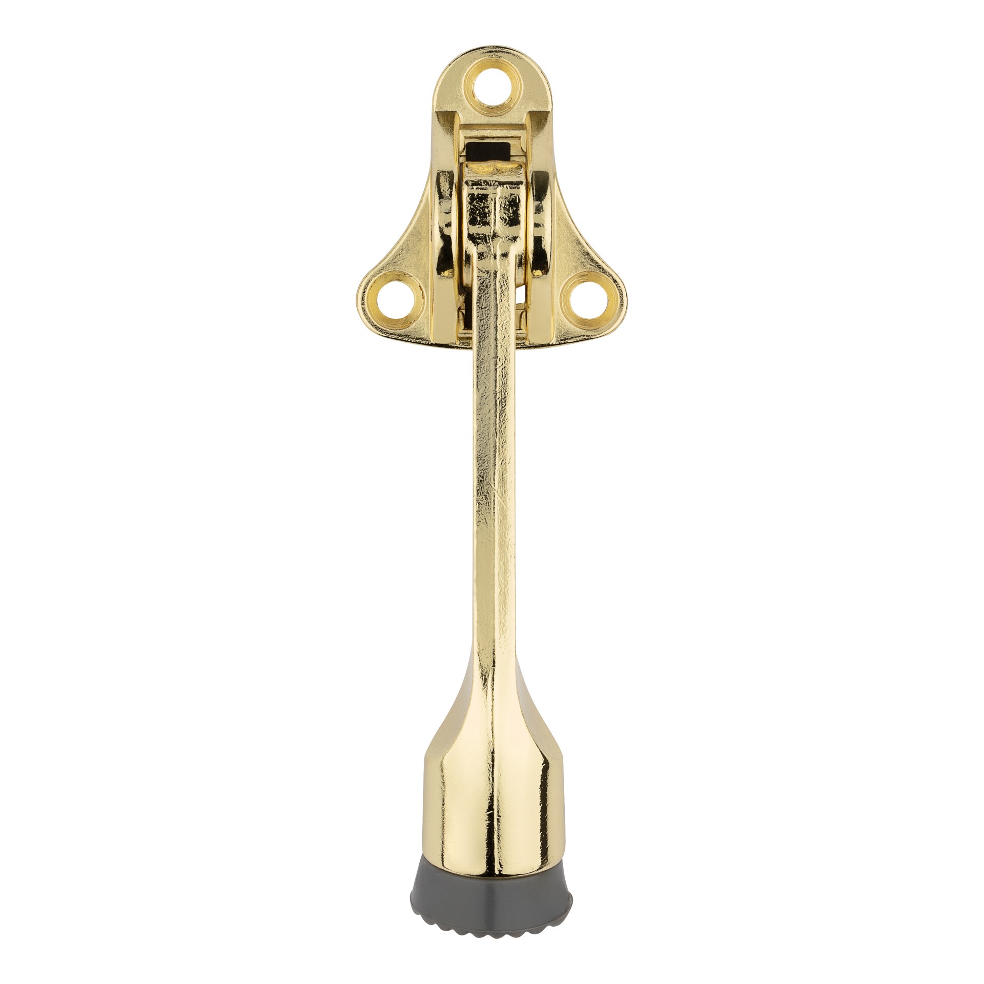 slide 2 of 6, RELIABILT 4-in Polished brass Kick-down Door Stop, 1 ct