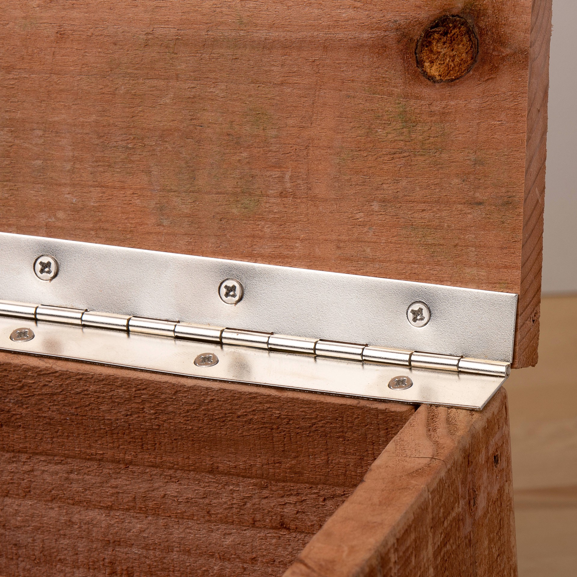 slide 6 of 6, RELIABILT 180.0-Degree Piano Surface Nickel Cabinet Hinge,, 1 ct