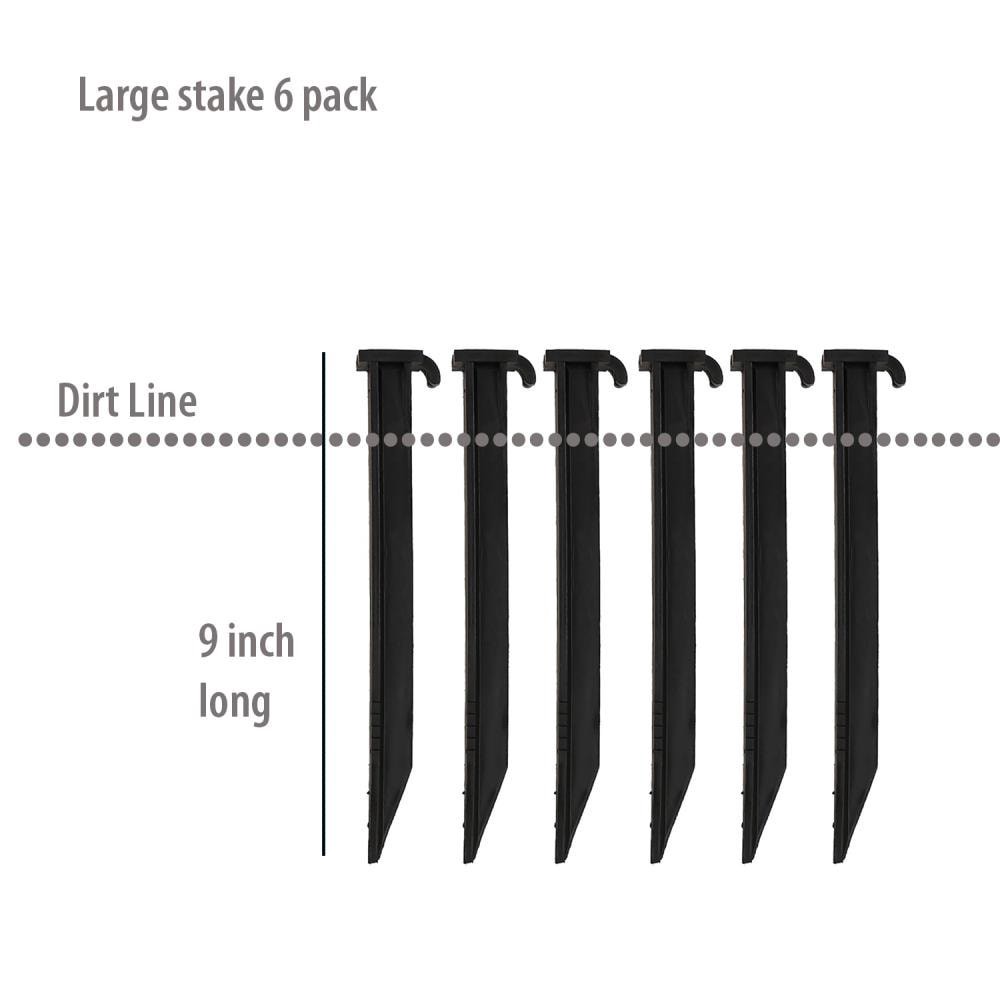 slide 4 of 4, 9-in Black Plastic Traditional Stake, 1 ct