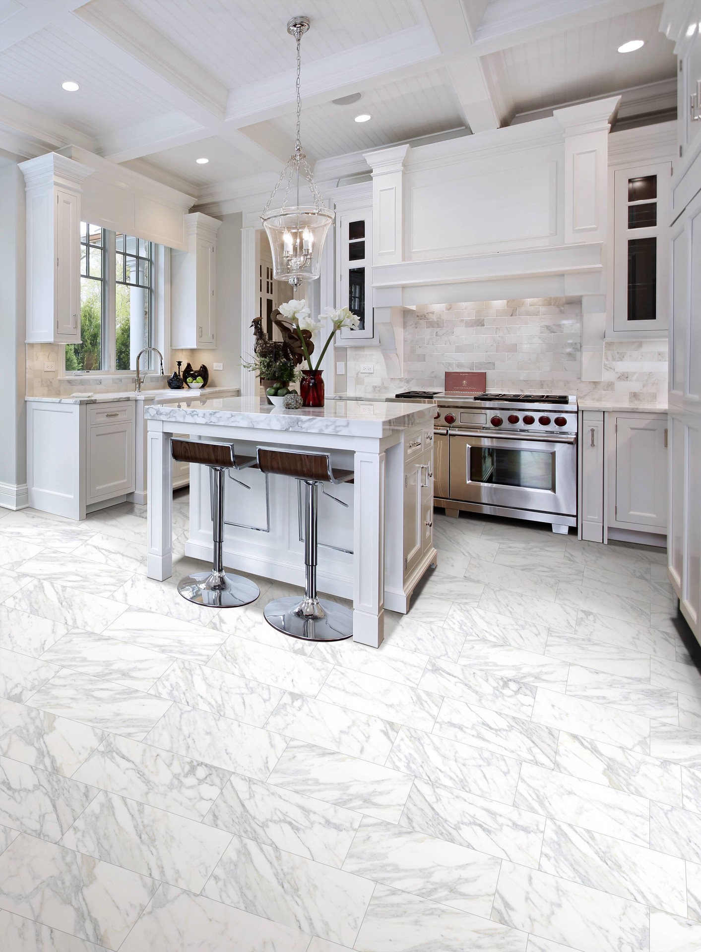 slide 4 of 6, allen + roth Arabescato Gold 12-in x 24-in Matte Porcelain Floor and Wall Tile ( 1.92-sq ft Piece ), 1 ct