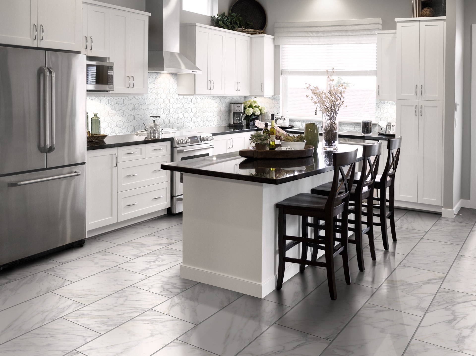 slide 6 of 6, allen + roth Arabescato Gold 12-in x 24-in Matte Porcelain Floor and Wall Tile ( 1.92-sq ft Piece ), 1 ct