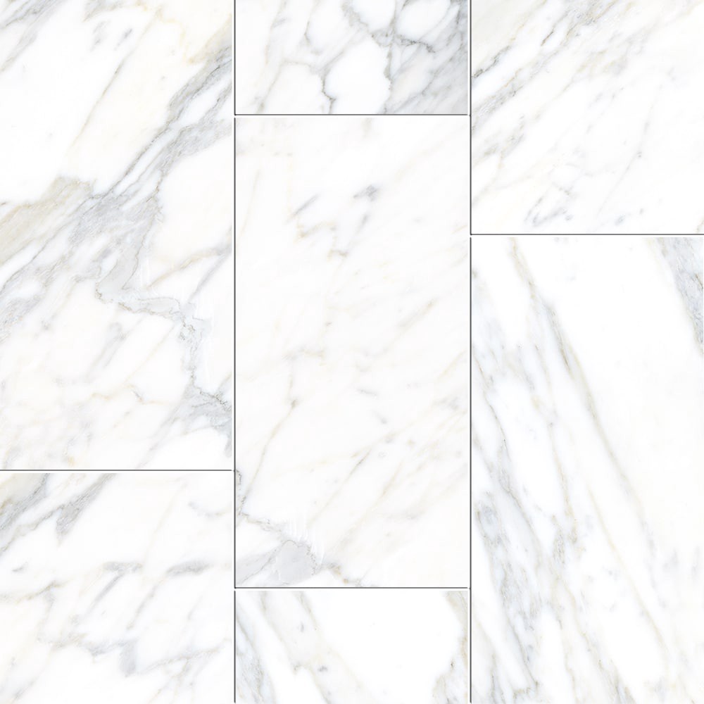 slide 1 of 6, allen + roth Arabescato Gold 12-in x 24-in Matte Porcelain Floor and Wall Tile ( 1.92-sq ft Piece ), 1 ct