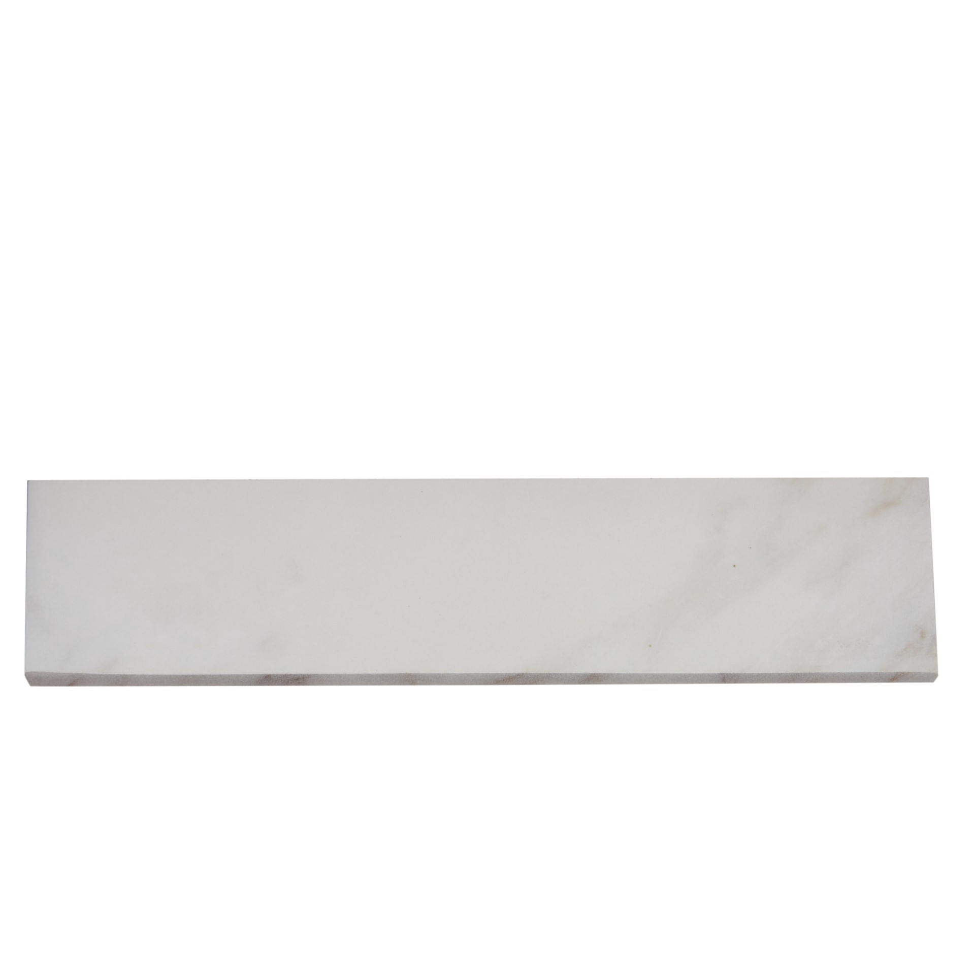 slide 1 of 6, allen + roth Arabescato Gold 3-in x 12-in Glazed Porcelain Bullnose Tile, 1 ct