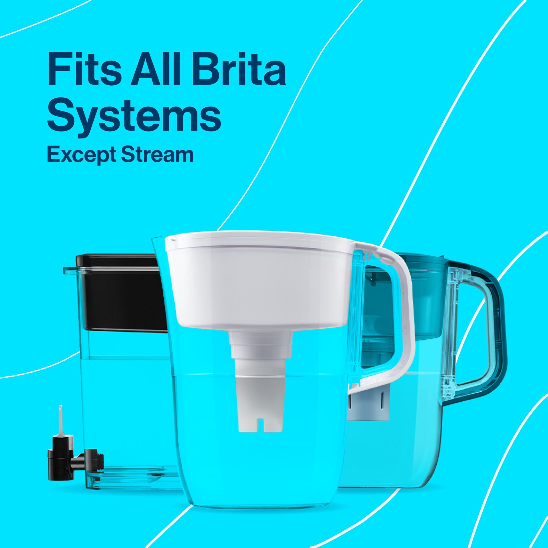 slide 6 of 6, Brita x 6-Cup Black Plastic Water filter pitcher, 1 ct