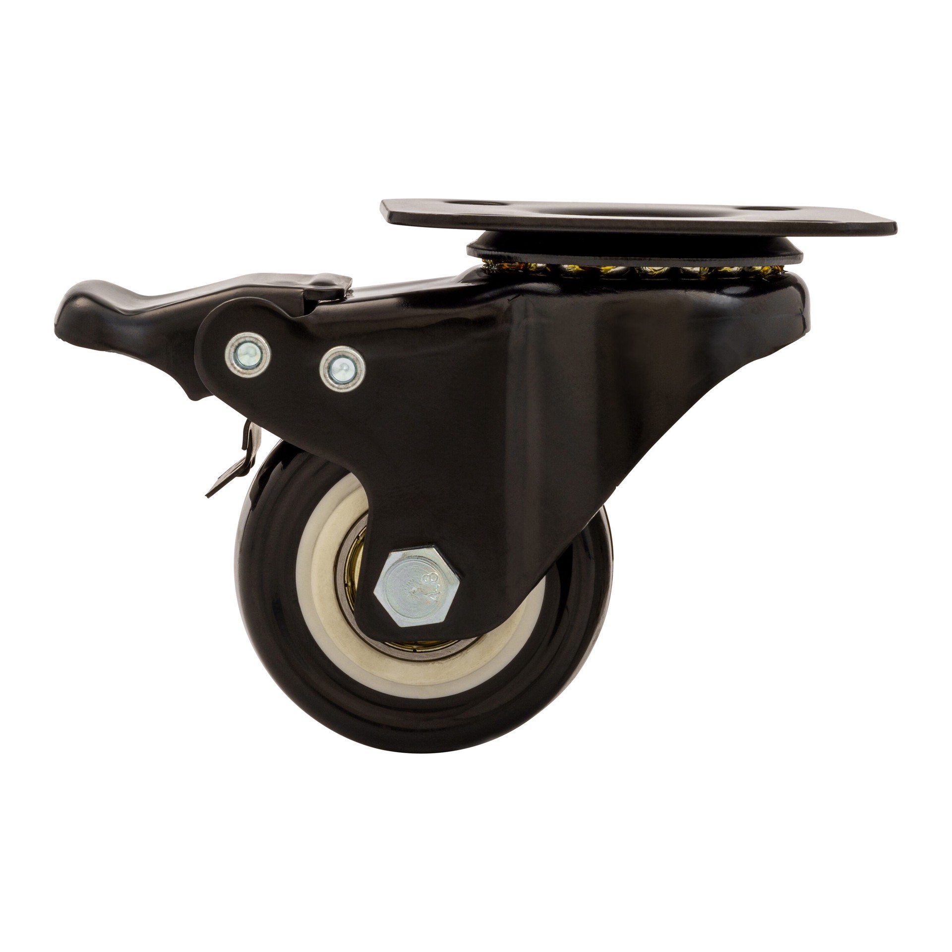 slide 2 of 6, SteelTek 2 -Pack 2-in Rubber Swivel Caster, 1 ct