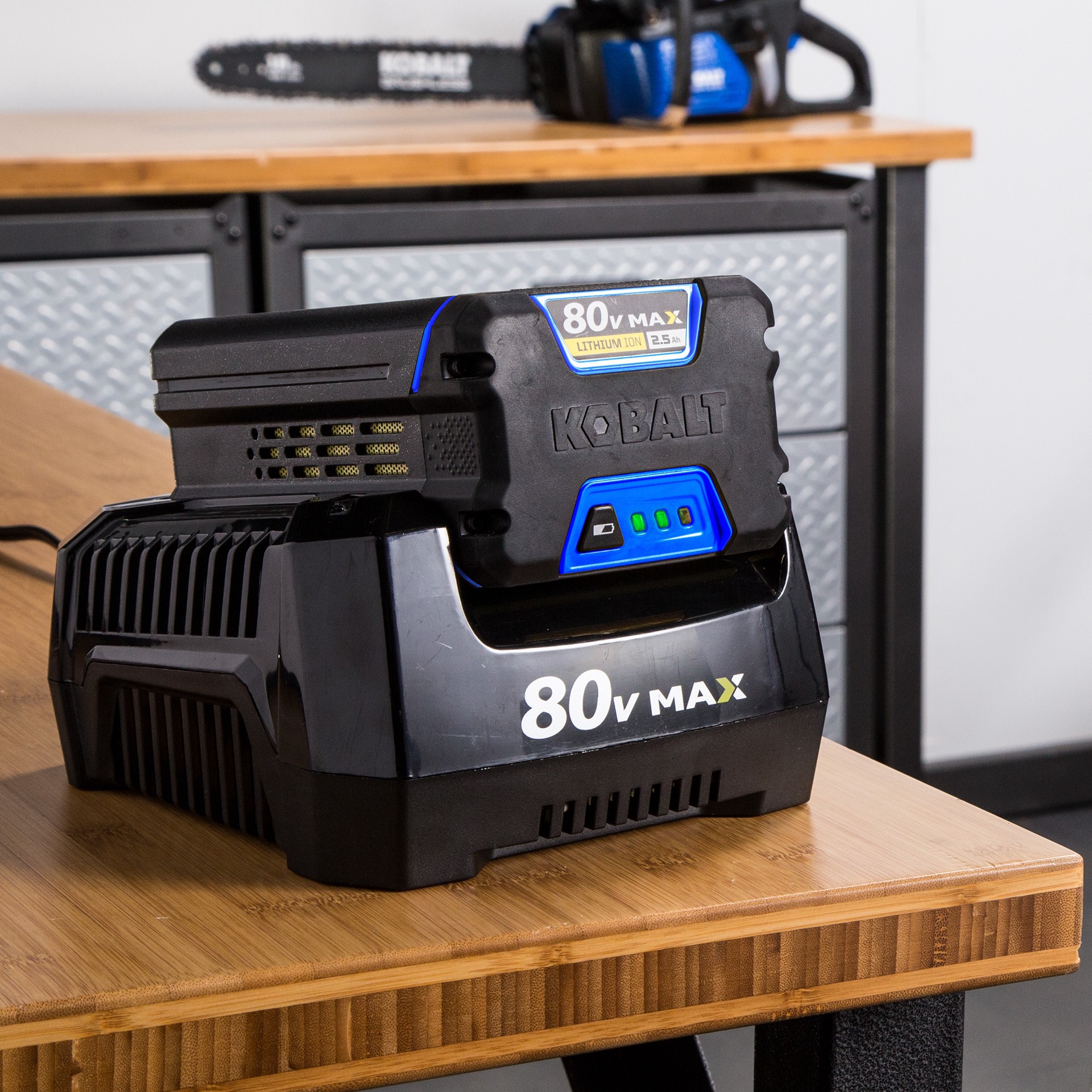 slide 5 of 6, Kobalt 80 -Volt, 2.5 Ah 1 -Pack Lithium Ion (Li-ion) Battery, 1 ct