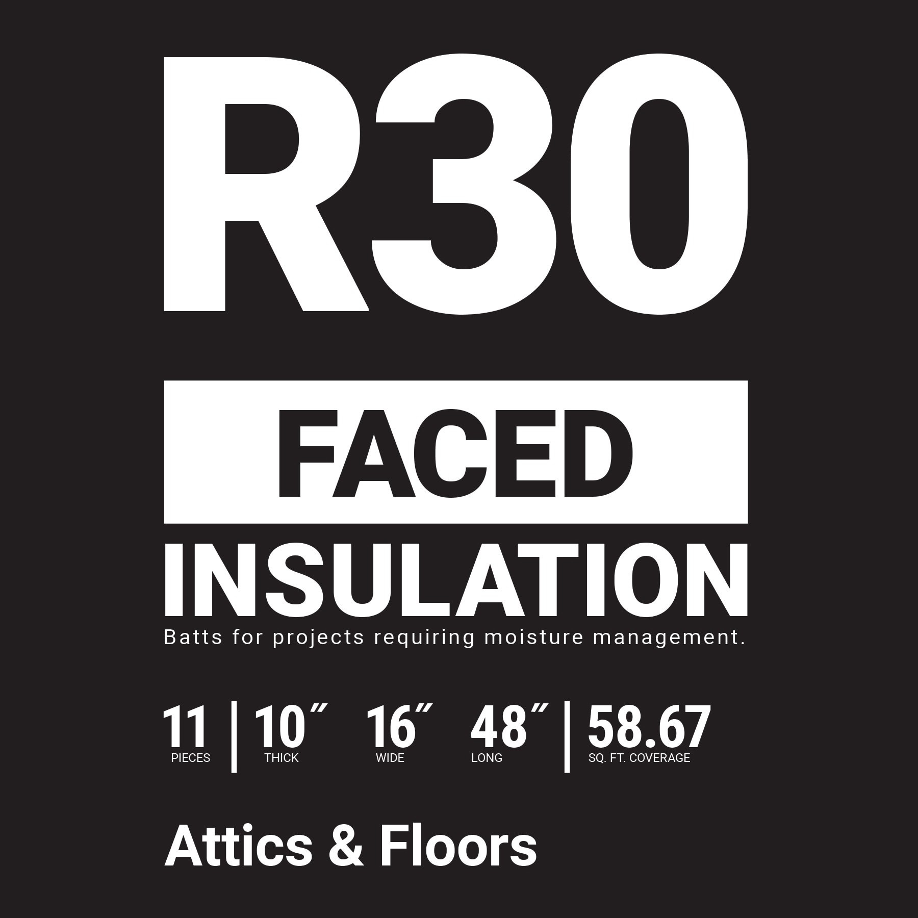 slide 2 of 6, Owens Corning R- 30 Attic Kraft faced Fiberglass Batt Insulation 58.67-sq ft ( 16.0-in W x 48.0-in L), 1 ct