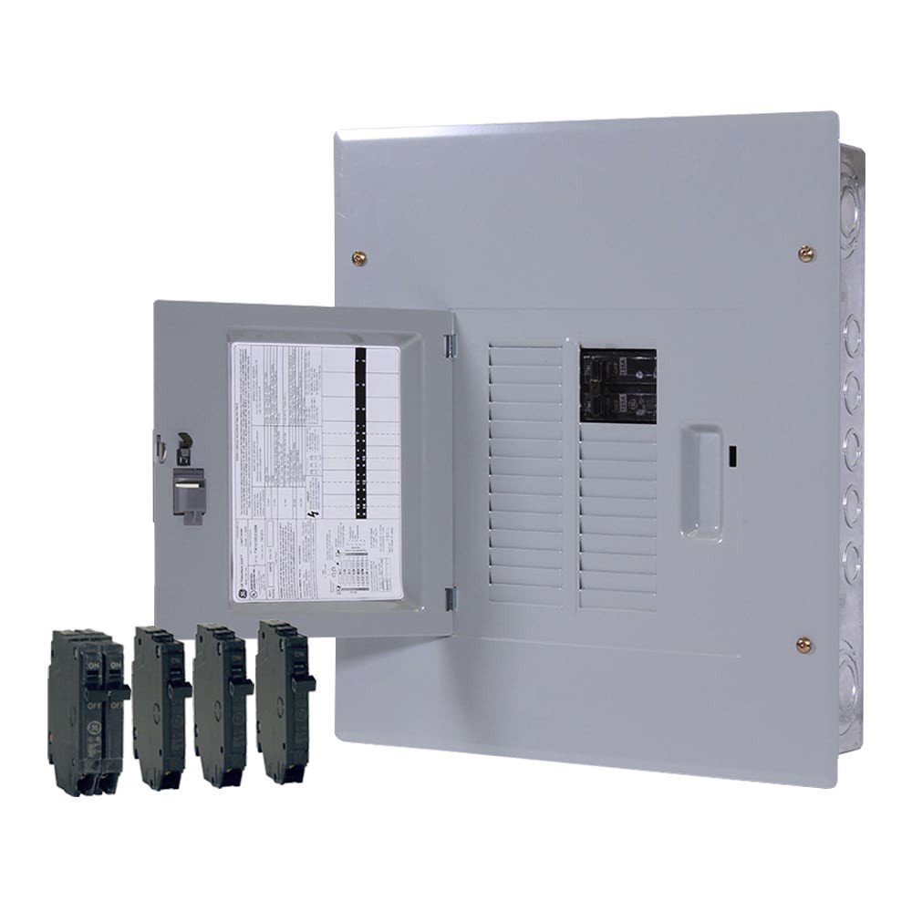 slide 5 of 6, GE PowerMark Gold 125 -Amp 12 -Spaces 22 -Circuit Indoor Main Breaker Load Center (Value Pack), 1 ct