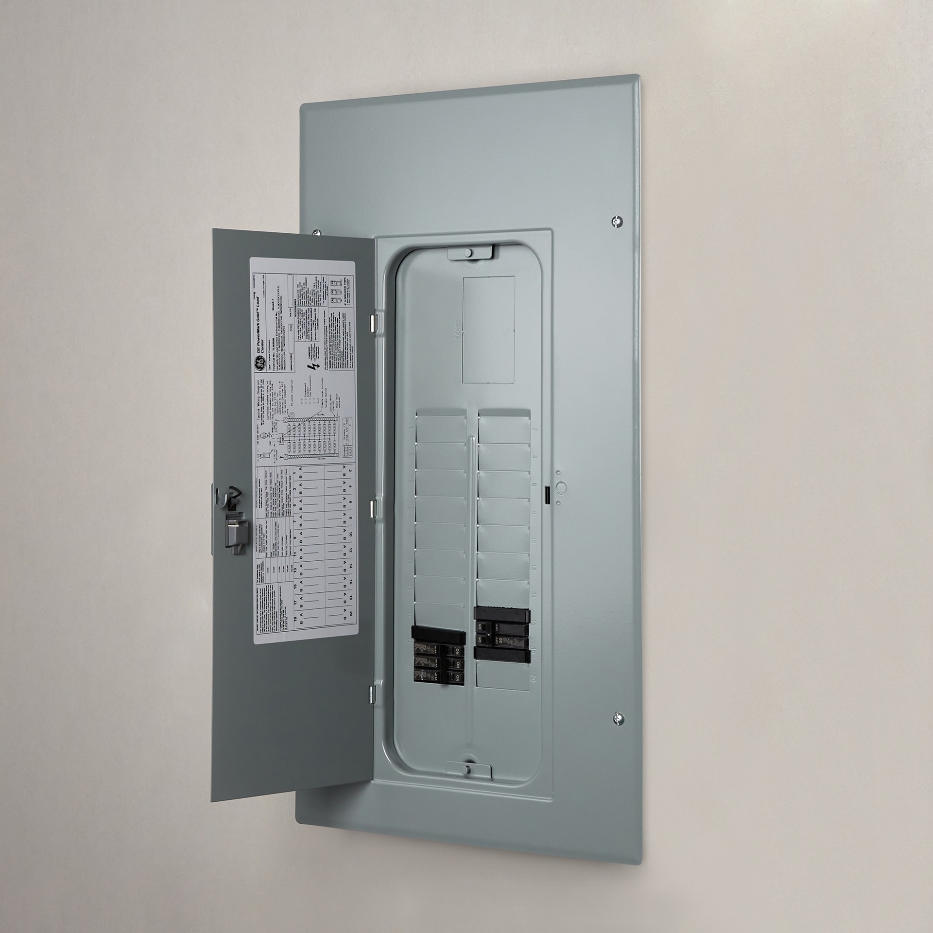 slide 3 of 6, GE PowerMark Gold 200 -Amp 20 -Spaces 40 -Circuit Indoor Main Lug Load Center (Value Pack), 1 ct