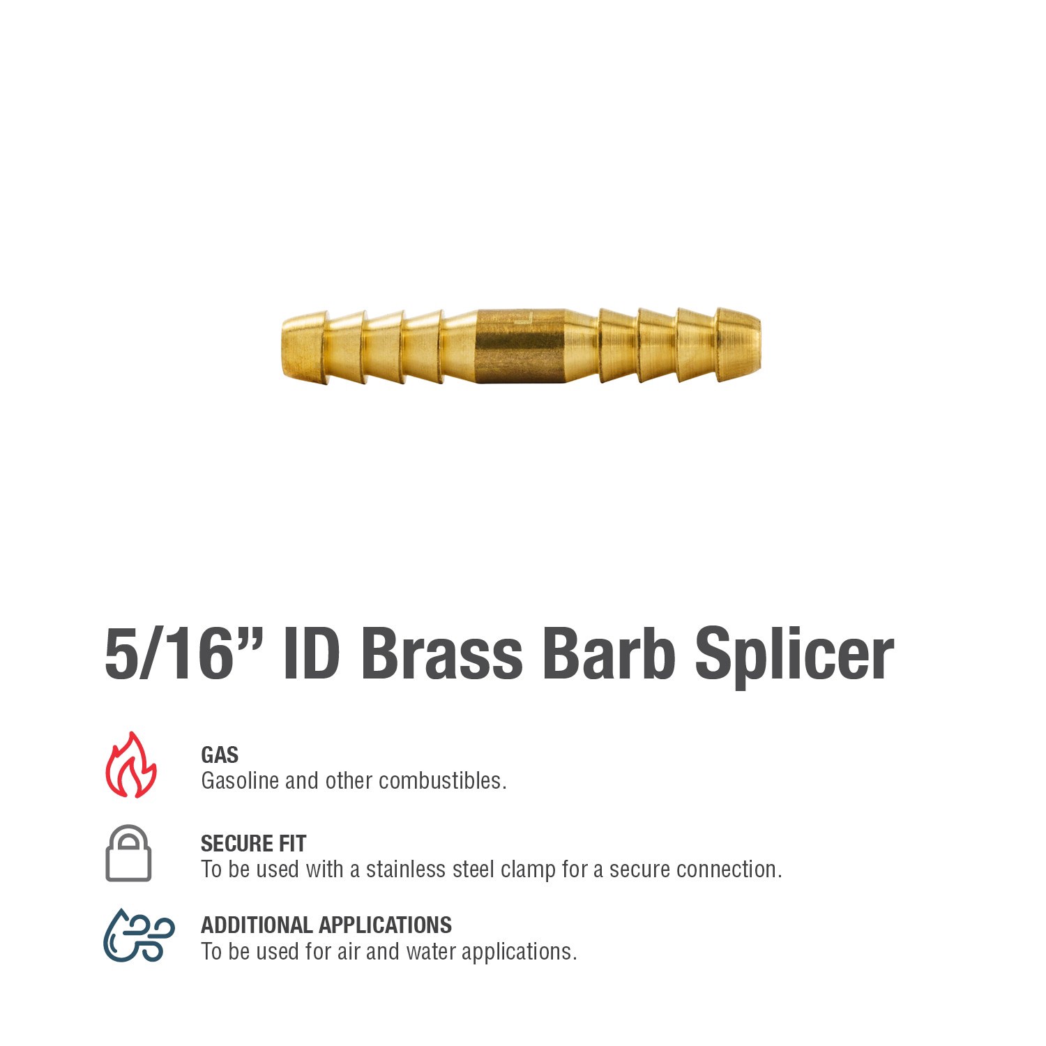 slide 6 of 6, Proline Series 5/16-in x 5/16-in Barbed Splicer Fitting, 1 ct