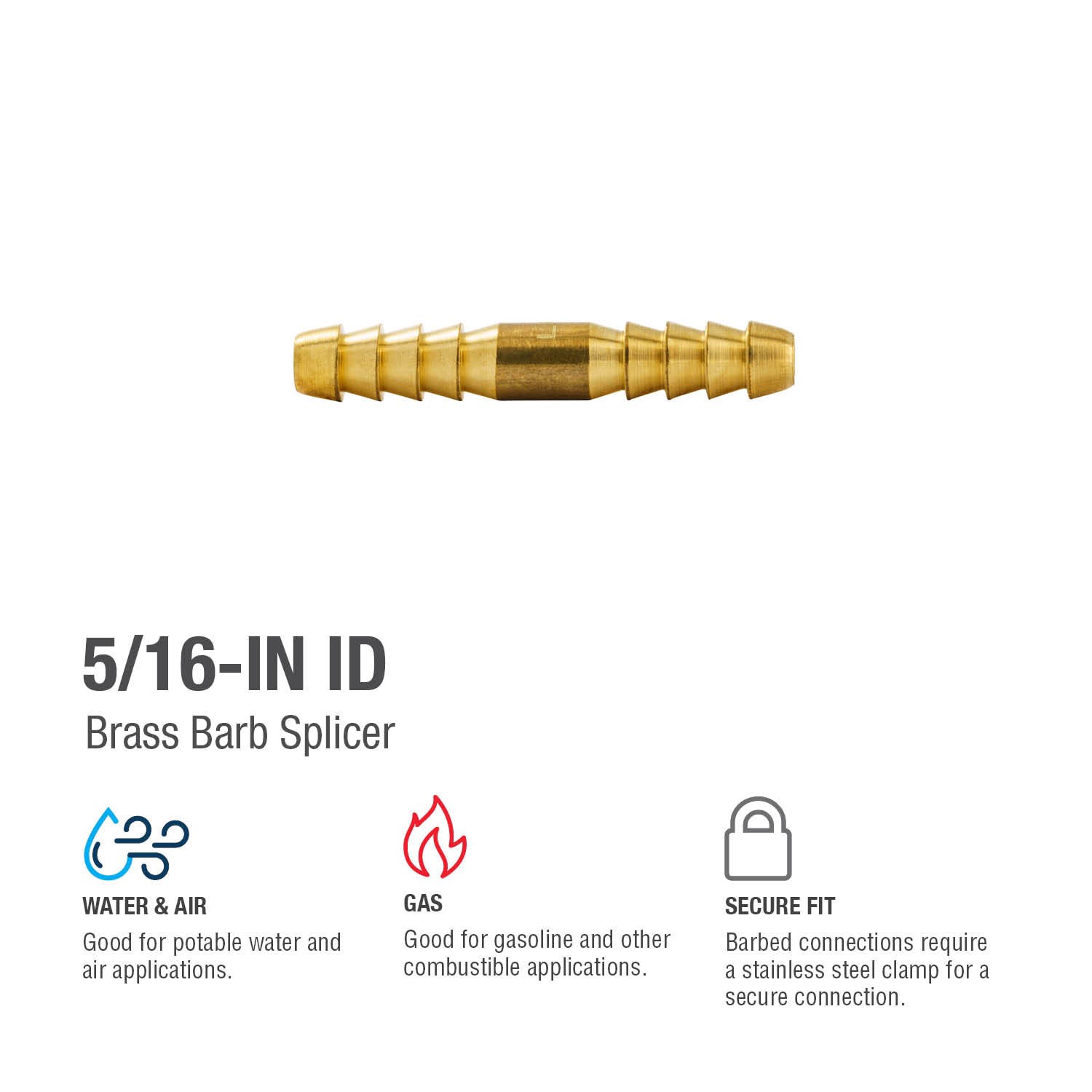slide 5 of 6, Proline Series 5/16-in x 5/16-in Barbed Splicer Fitting, 1 ct