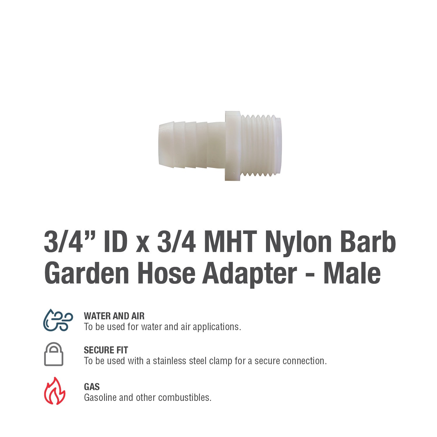 slide 5 of 5, Proline Series 3/4-in x 3/4-in Barbed Barb X Garden Hose Adapter Fitting, 1 ct