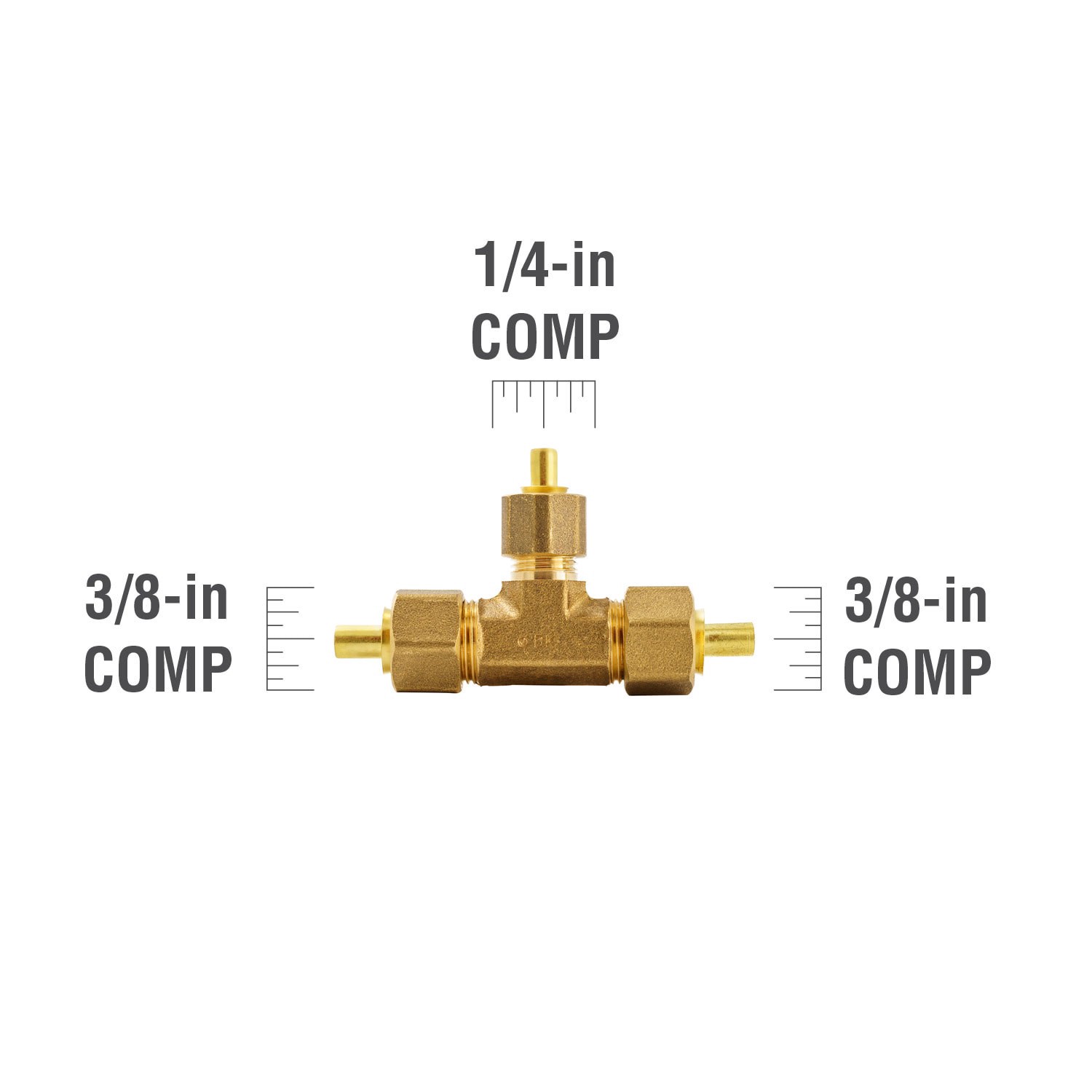 slide 5 of 6, Proline Series 3/8-in x 1/4-in Compression Tee Fitting, 1 ct