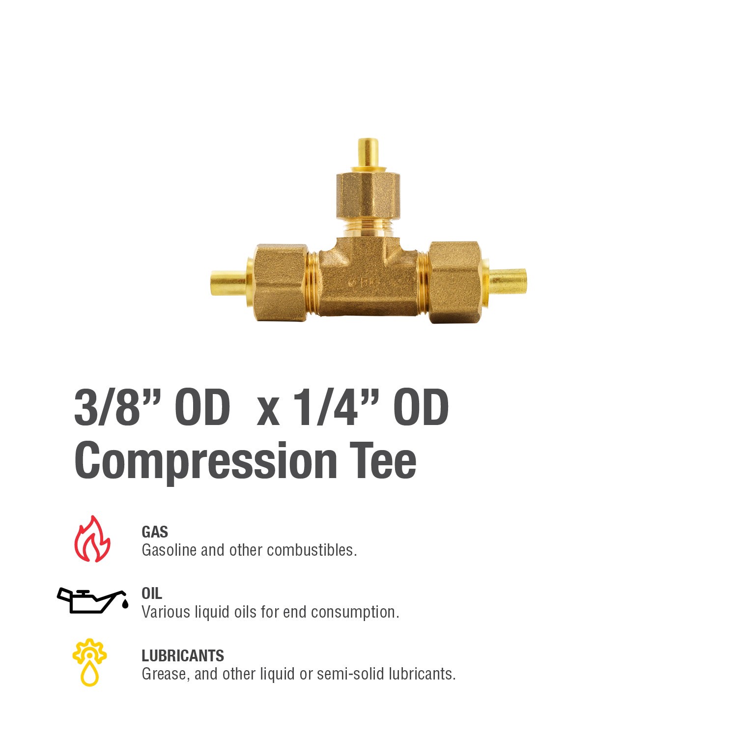 slide 6 of 6, Proline Series 3/8-in x 1/4-in Compression Tee Fitting, 1 ct