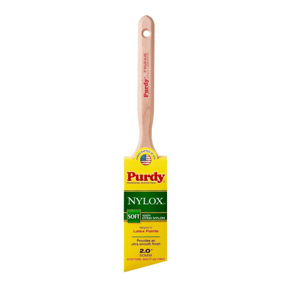slide 1 of 6, Purdy Nylox Glide Nylox 2-in Reusable Angle Wall Trim Brush, 1 ct