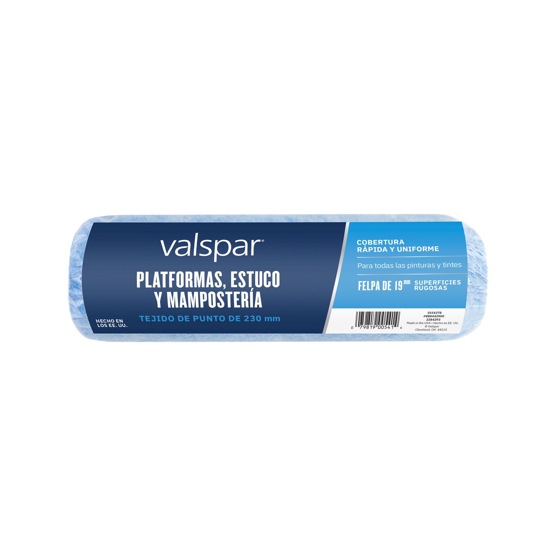 slide 6 of 6, Valspar 9.0-in x 3/4-in Nap Decks, Stucco, and Masonry Standard Knit Paint Roller Cover, 1 ct