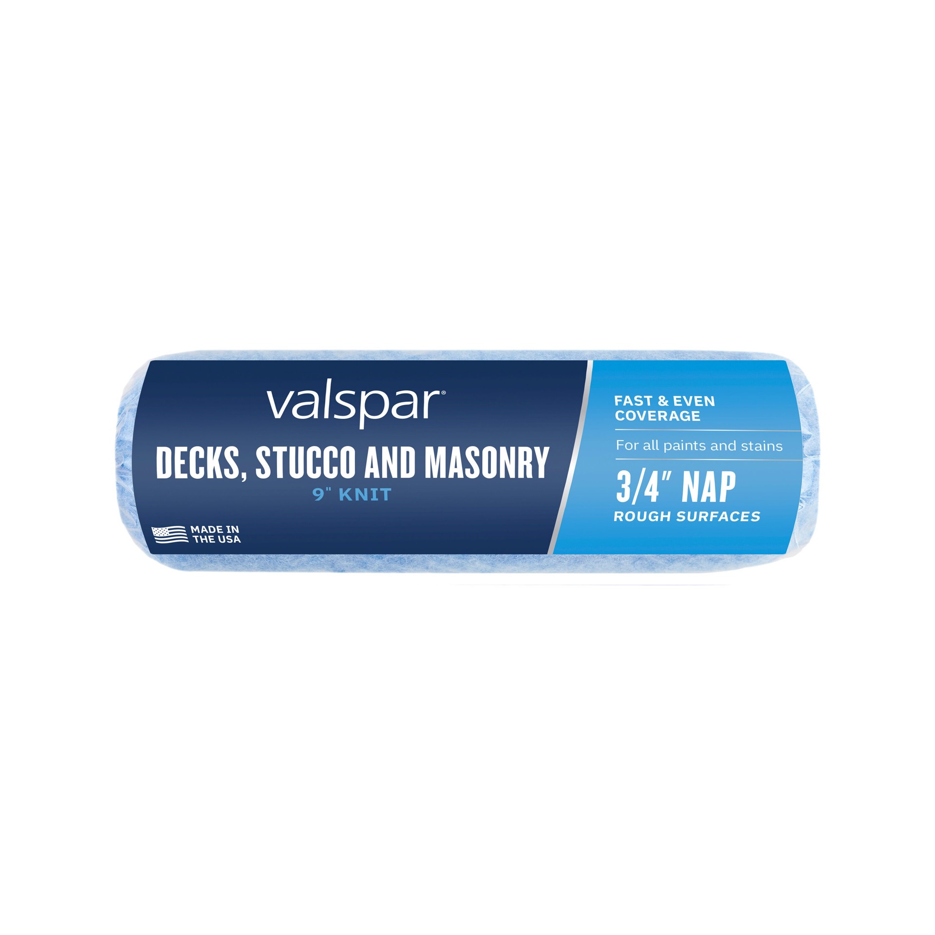 slide 1 of 6, Valspar 9.0-in x 3/4-in Nap Decks, Stucco, and Masonry Standard Knit Paint Roller Cover, 1 ct