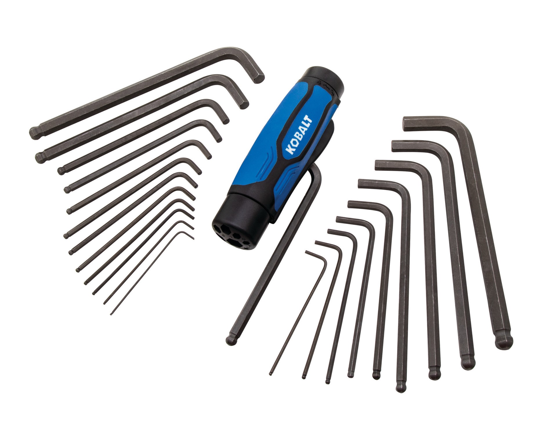 slide 6 of 6, Kobalt Assorted Metric and standard (SAE) 22 -Pieces Ball End Hex key set, 1 ct