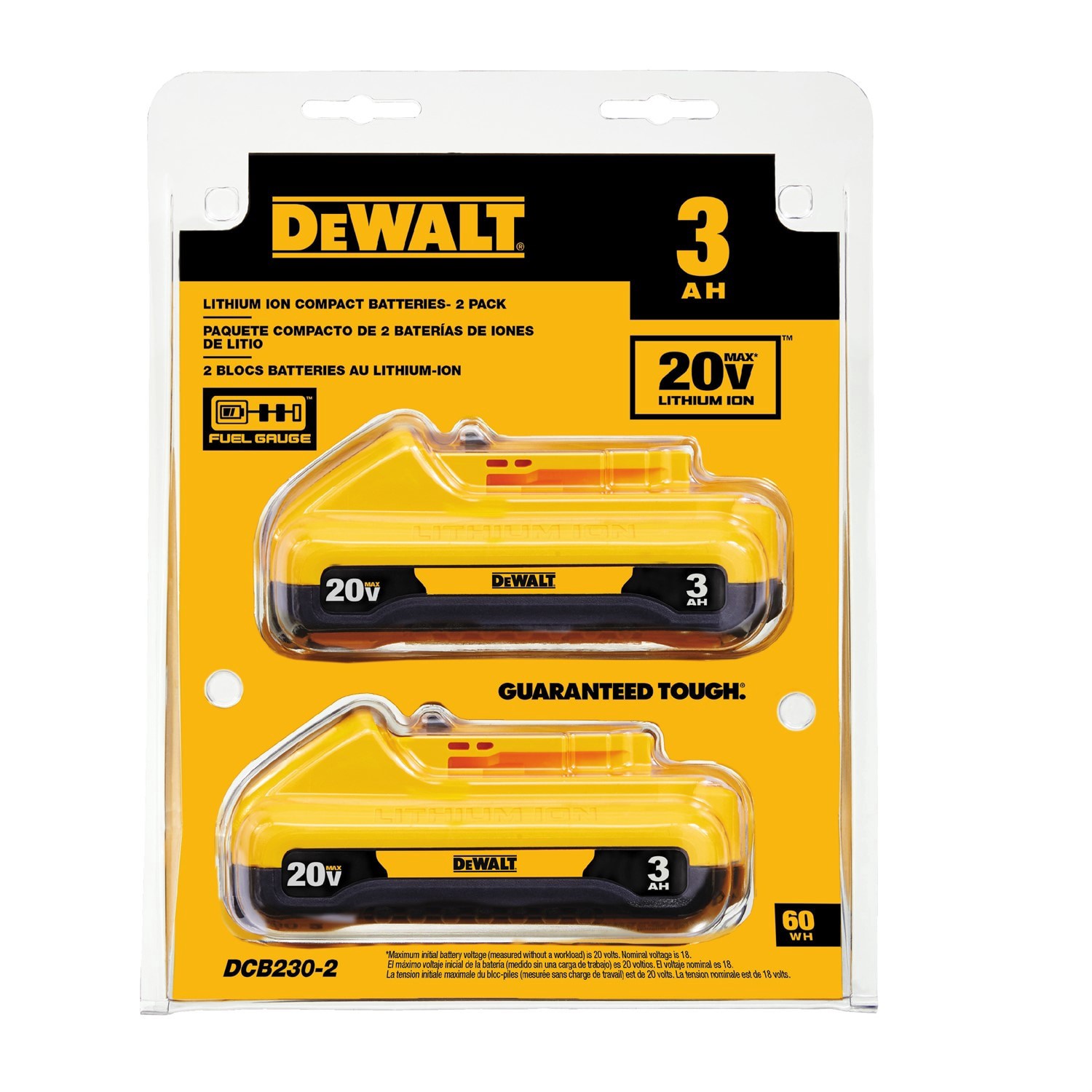 slide 6 of 6, DEWALT 20 -Volt 2.0 -Pack Lithium-ion ( 3.0 Ah 3.0 Ah Battery ), 1 ct