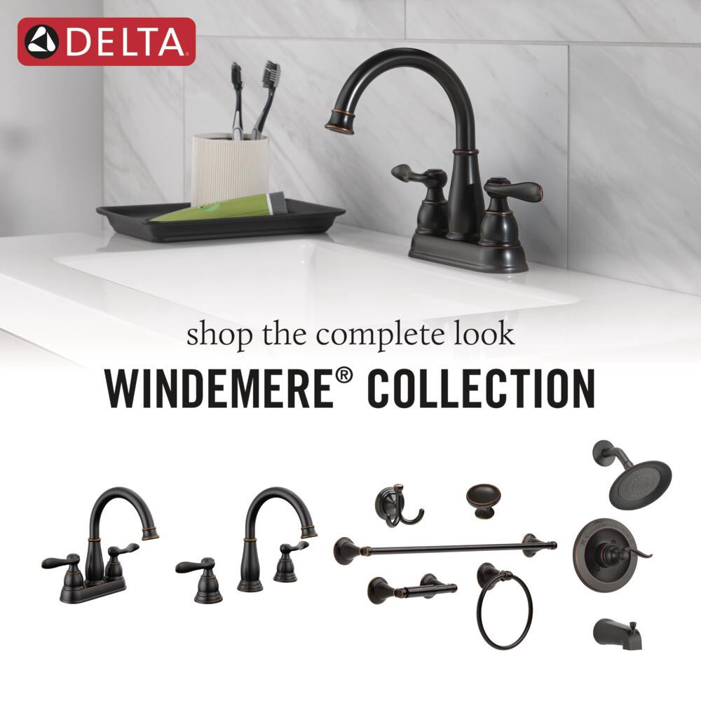 slide 3 of 6, Delta Windemere Oil Rubbed Bronze 1-handle 2.5000-in Round Bathtub and shower Faucet with Valve (Single Function), 1 ct