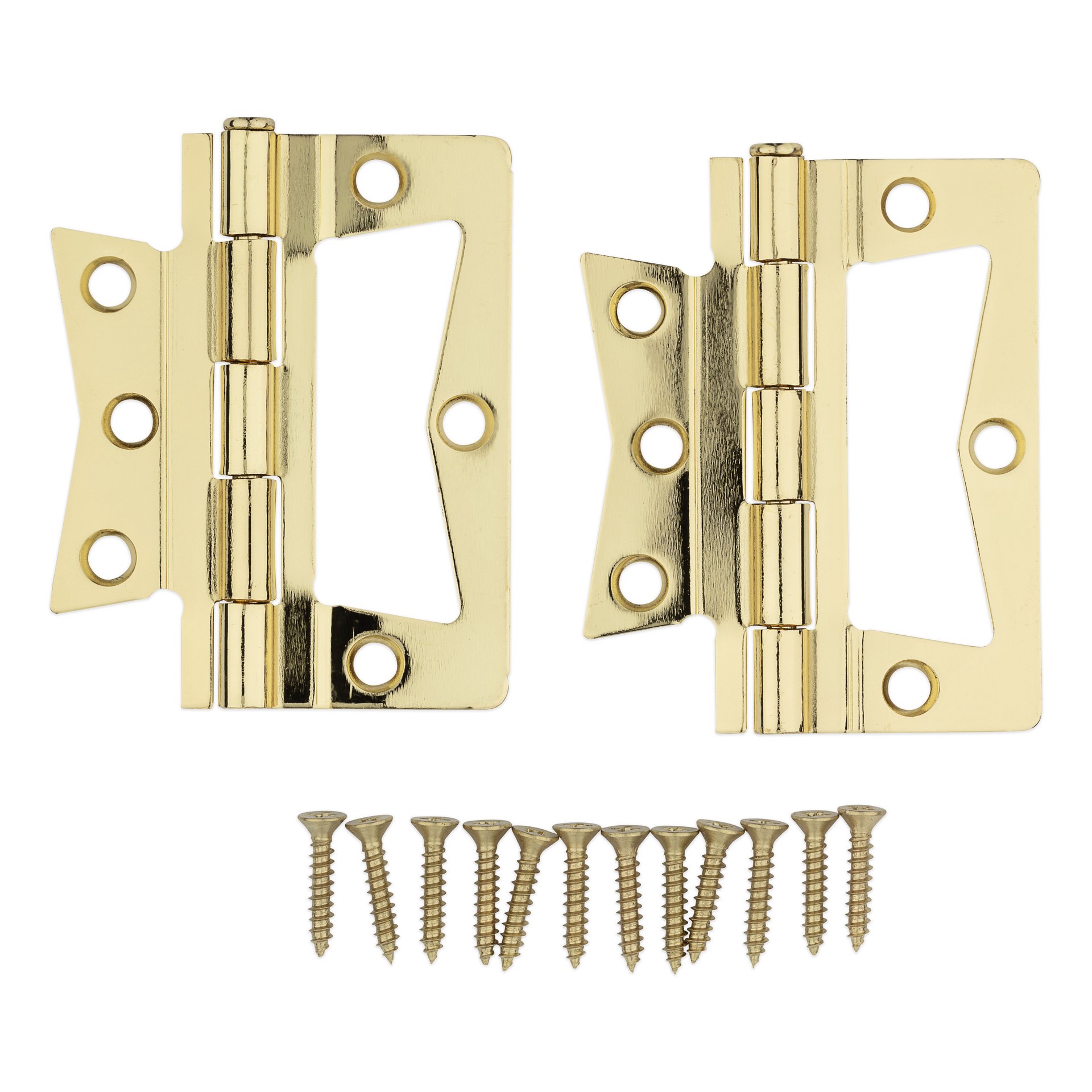 slide 3 of 6, RELIABILT 3-in Polished brass Non-Mortise Bi-Fold Door Hinge, 1 ct