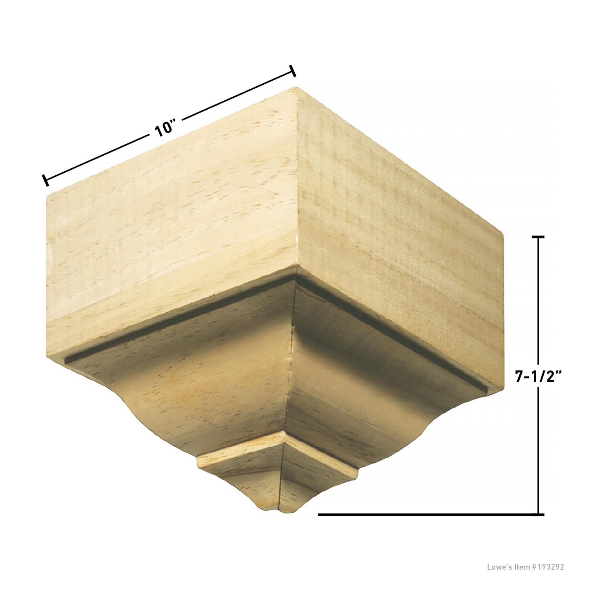 slide 3 of 5, Ornamental Mouldings 7-1/2-in x 8-in Interior Unfinished Colonial 1889 Outside corner Baseboard Moulding Block, 1 ct
