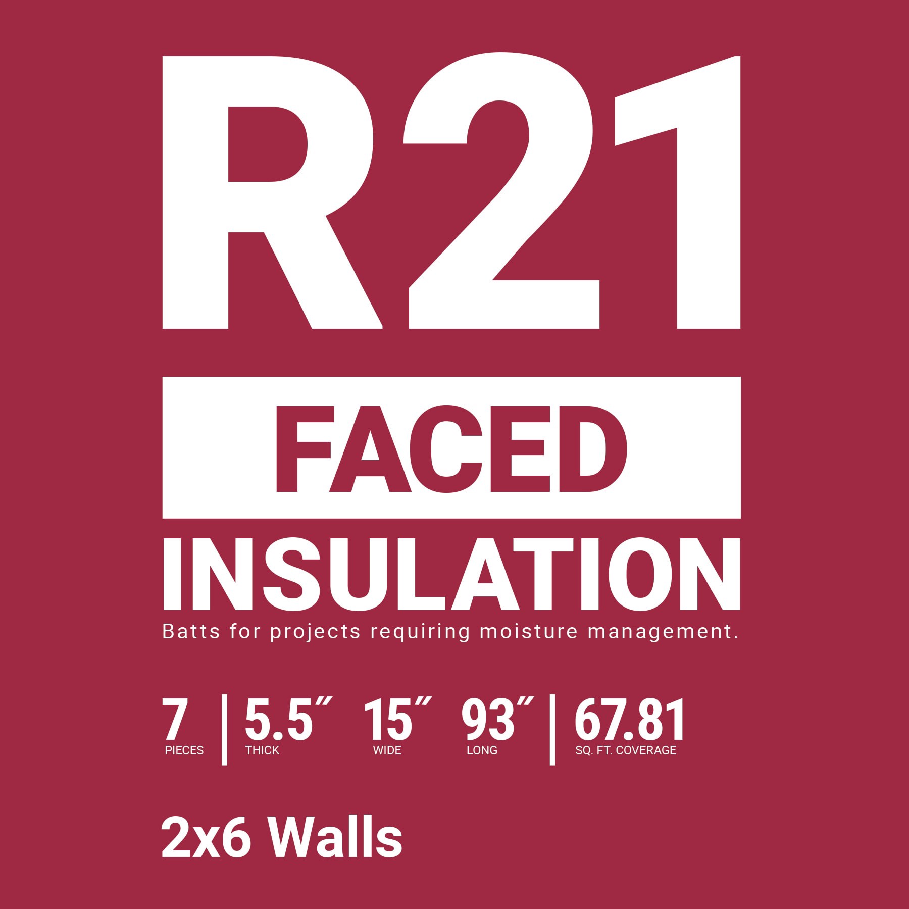 slide 2 of 6, Owens Corning R- 21 Wall Kraft faced Fiberglass Batt Insulation 67.81-sq ft ( 15-in W x 93-in L), 1 ct