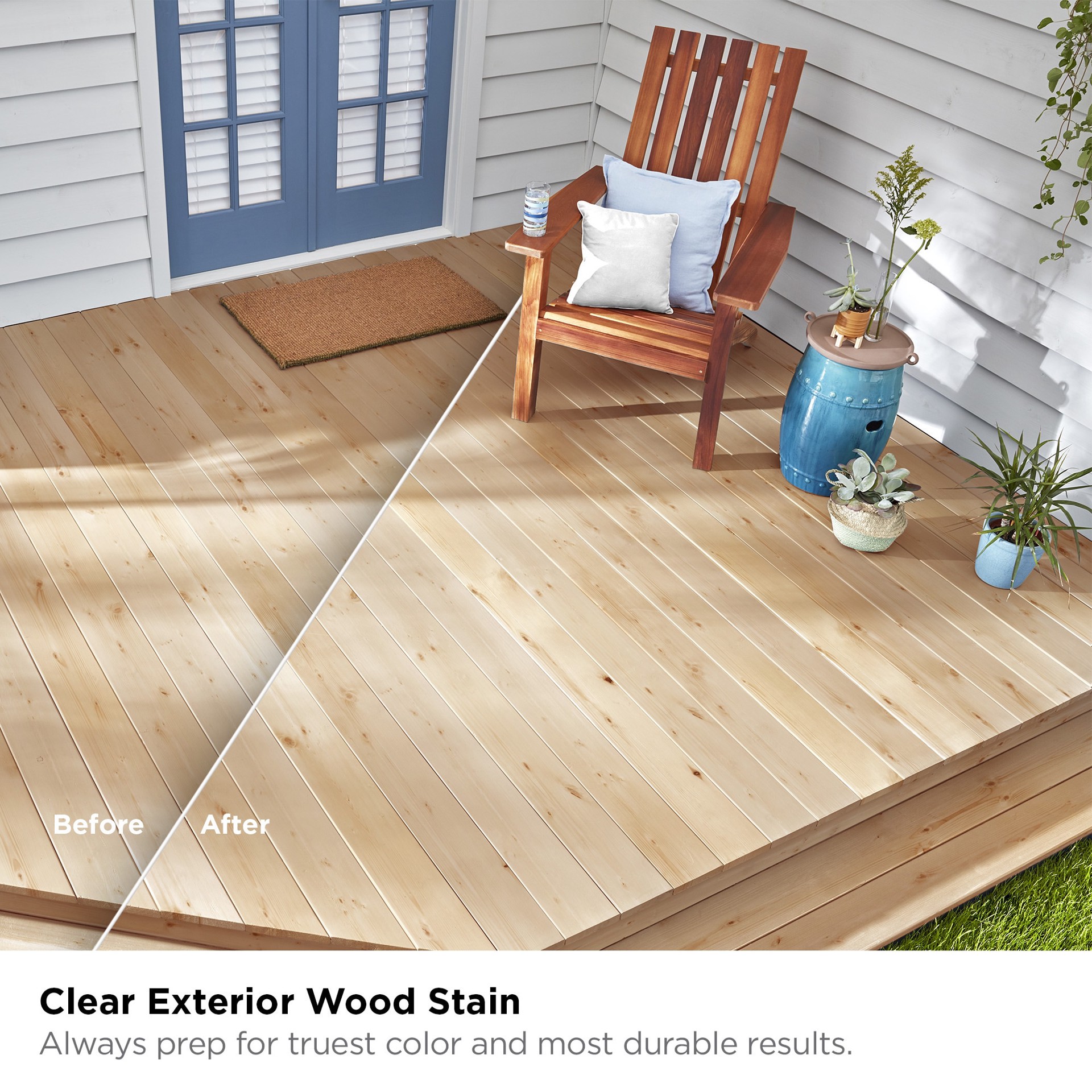 slide 2 of 6, Valspar Pre-tinted Clear Exterior Wood Stain and Sealer (5-Gallon), 1 ct