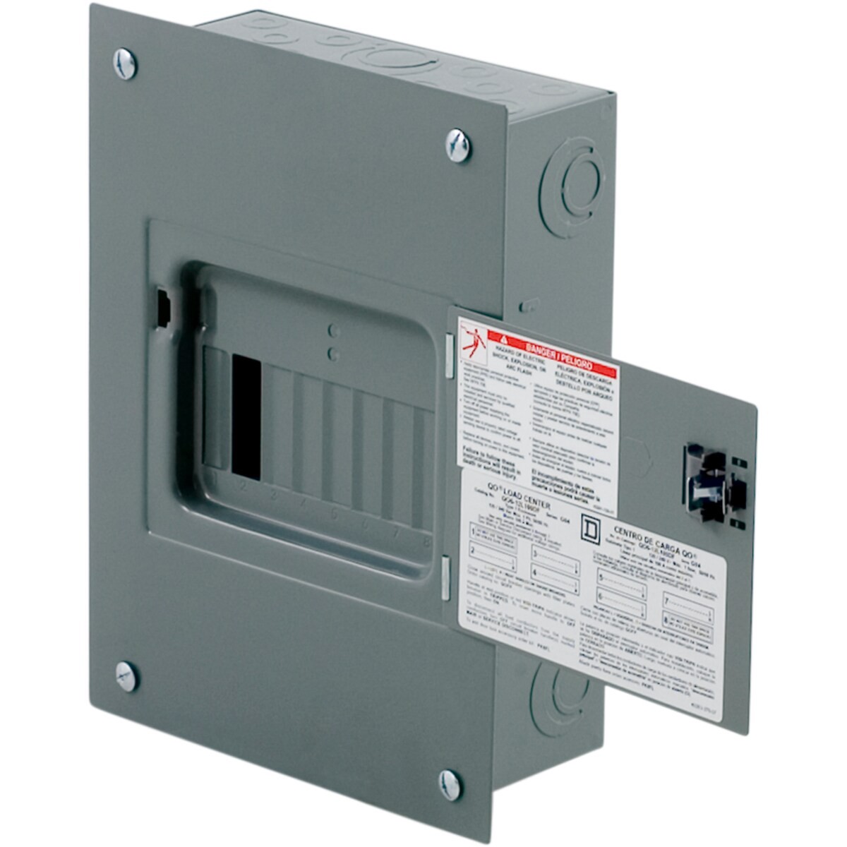 slide 4 of 5, Square D QO 100 -Amp 6 -Spaces 12 -Circuit Indoor Main Lug Load Center, 1 ct