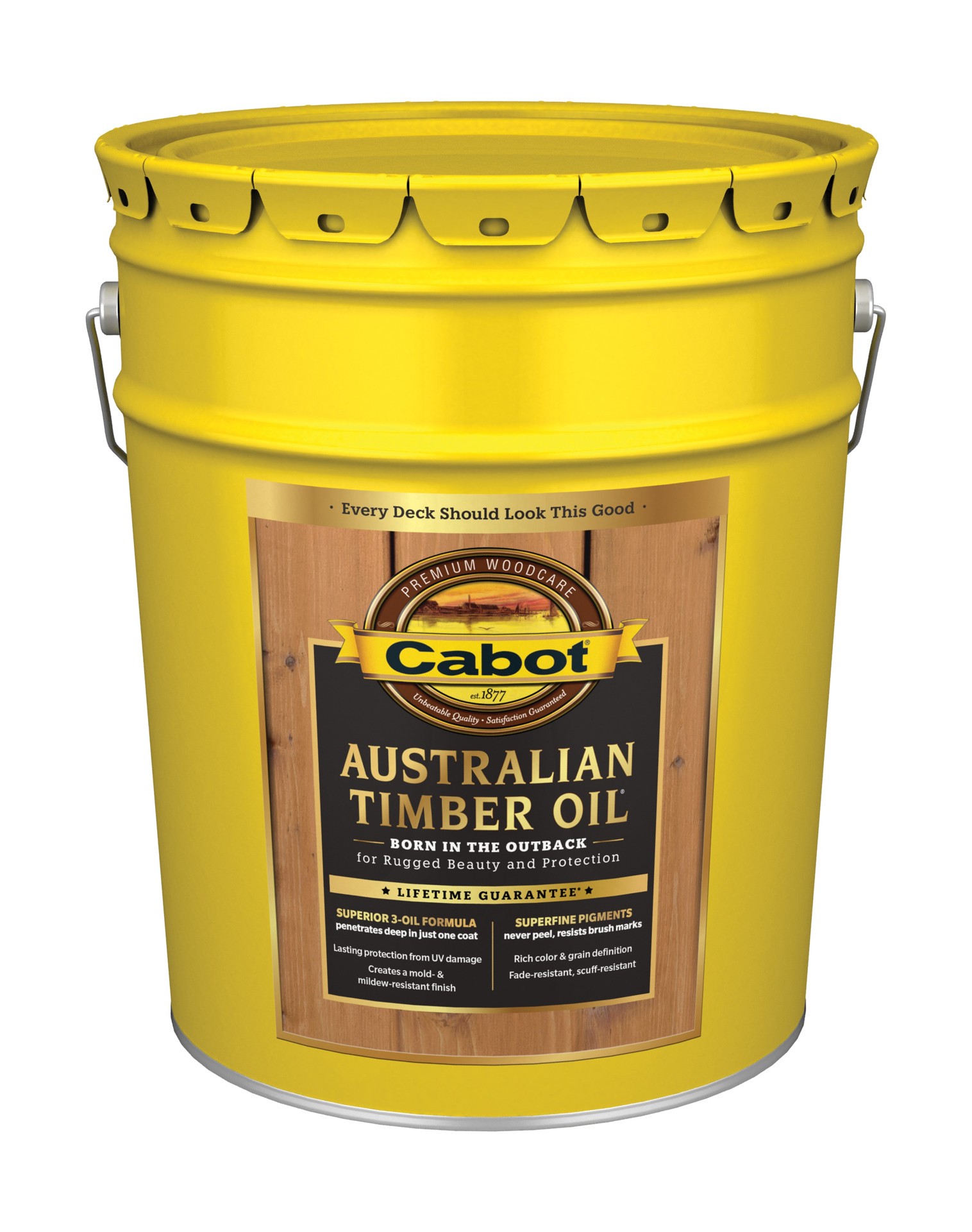 slide 6 of 6, Cabot Australian Timber Oil Pre-tinted Honey Teak Transparent Exterior Wood Stain (5-Gallon), 1 ct