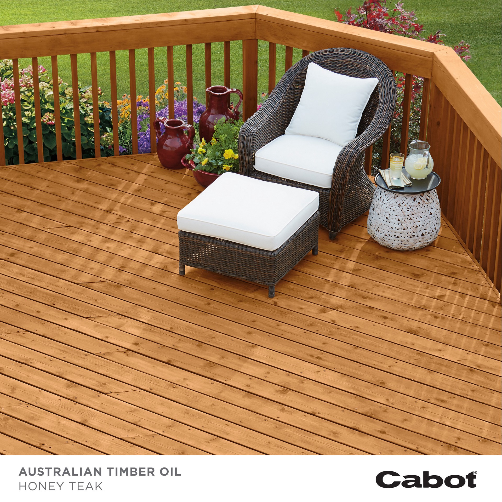 slide 2 of 6, Cabot Australian Timber Oil Pre-tinted Honey Teak Transparent Exterior Wood Stain (5-Gallon), 1 ct