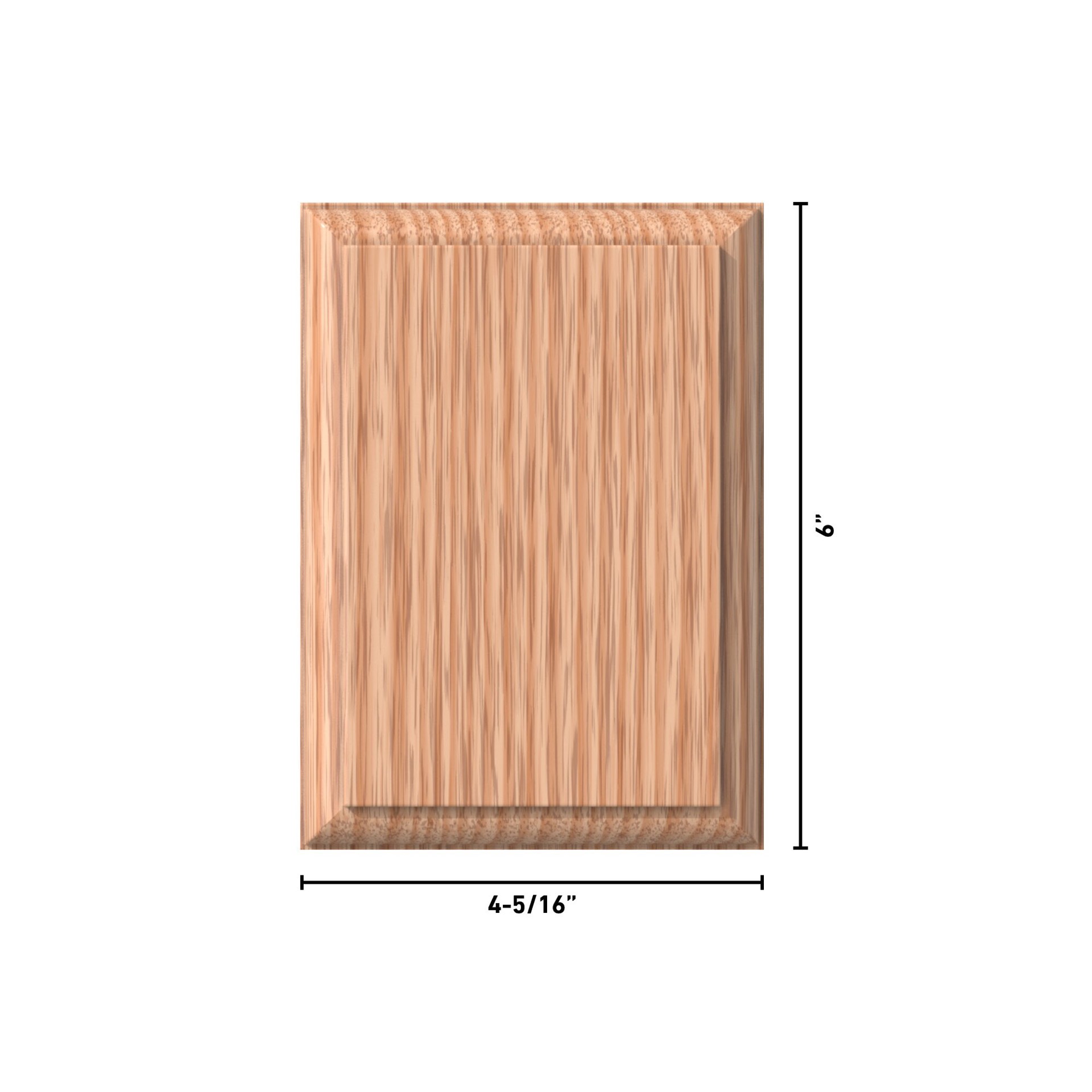slide 3 of 4, L.J. Smith Stair Systems 4.313-in x 6-in Unfinished Red oak Square Rosette, 1 ct