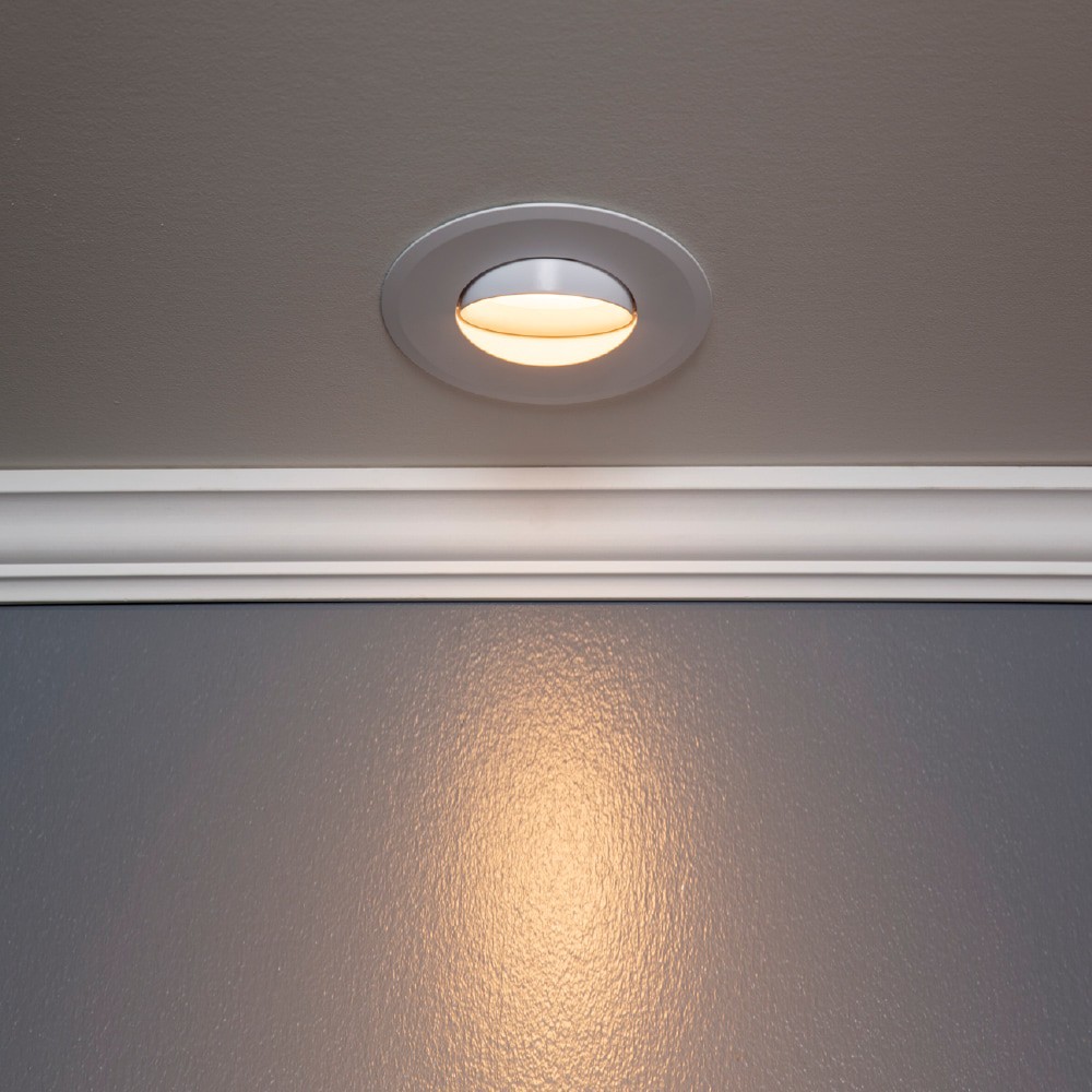 slide 4 of 6, GE Reveal White 5-in or 6-in 650.0 -Lumens Color-enhancing Round Dimmable LED Damp rated Recessed Downlight, 1 ct