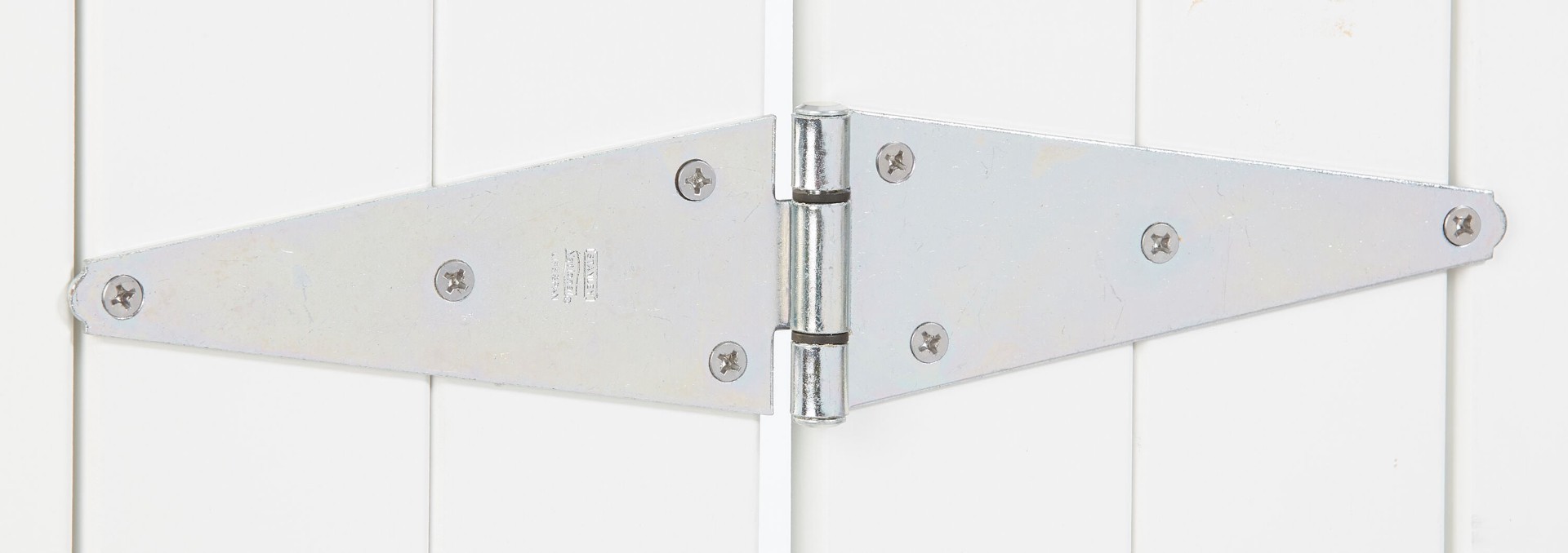 slide 3 of 6, National Hardware 8-in H Silver Strap Exterior Door Hinge, 1 ct