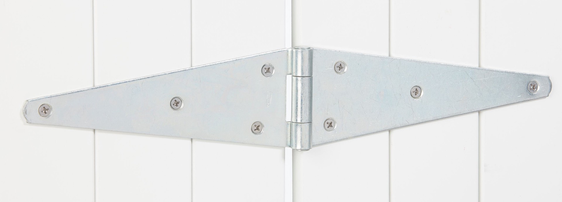 slide 3 of 6, National Hardware 3-17/25-in H Silver Strap Exterior Door Hinge, 1 ct