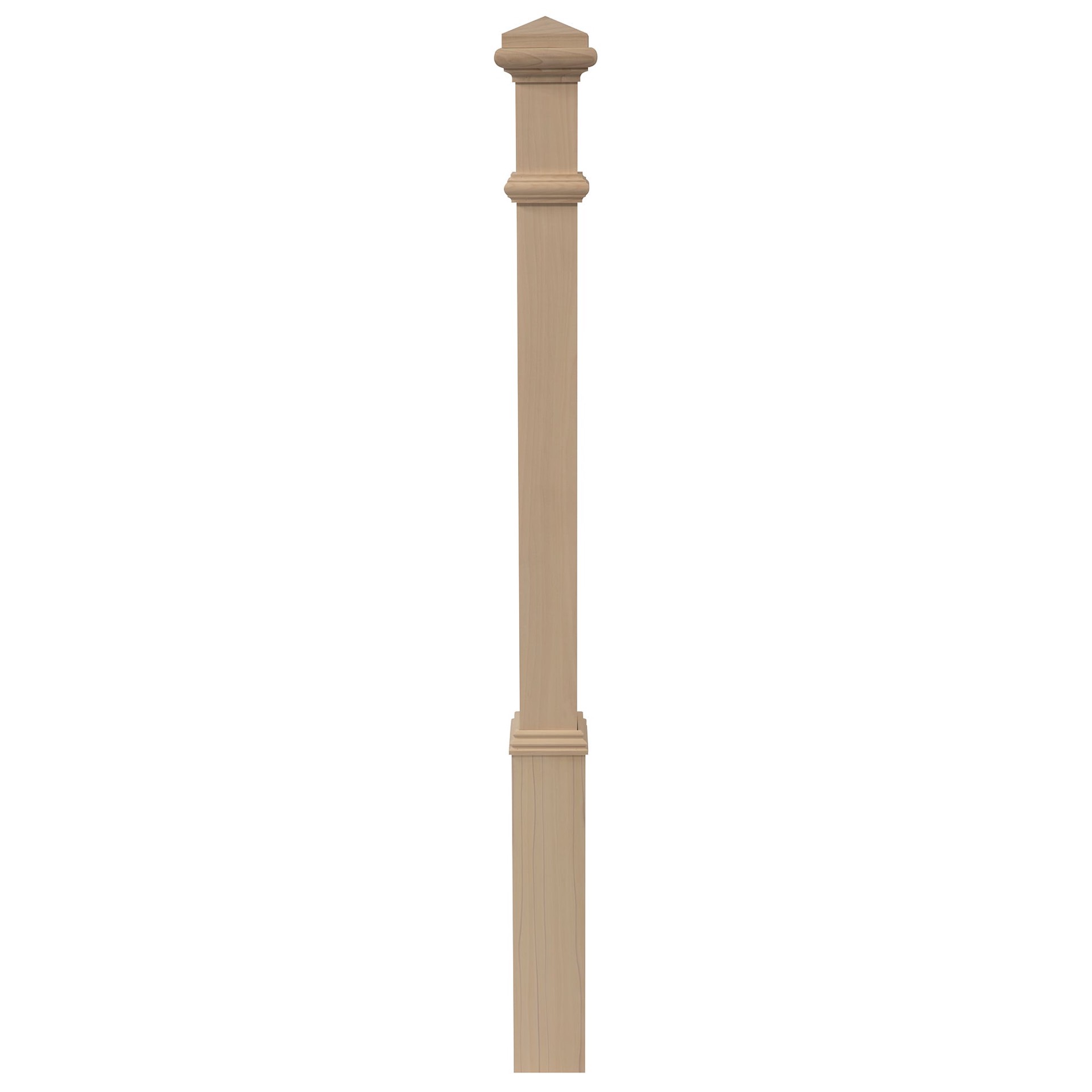 slide 1 of 4, L.J. Smith Stair Systems 63.75-in x 4.5-in Unfinished Poplar Craftsman Starting Stair Newel Post, 1 ct