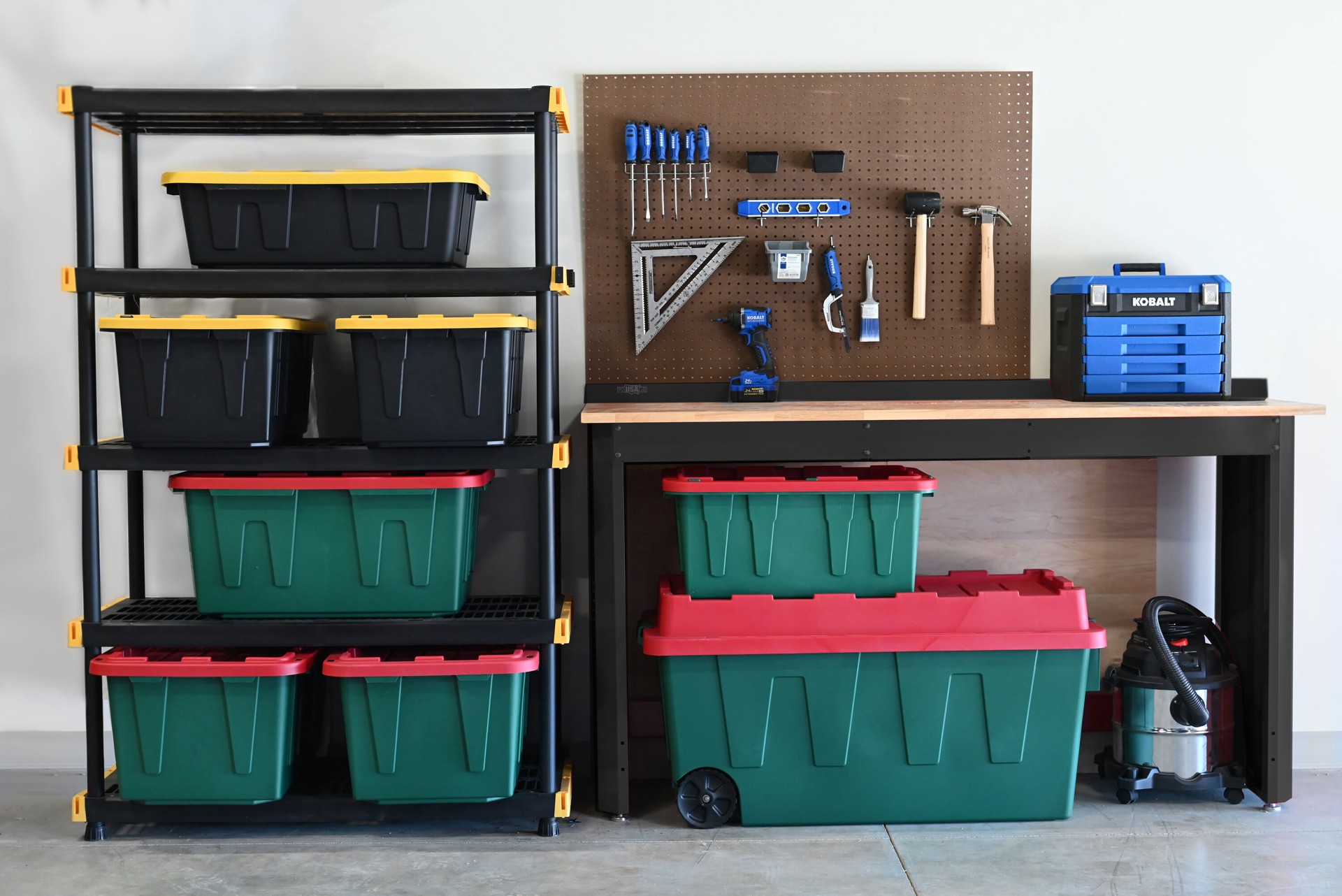 slide 6 of 6, Holiday Living X-large 64 -Gallons ( 256 -Quarts ) Green Heavy Duty Rolling Stackable Tote with Latching Lid, 1 ct