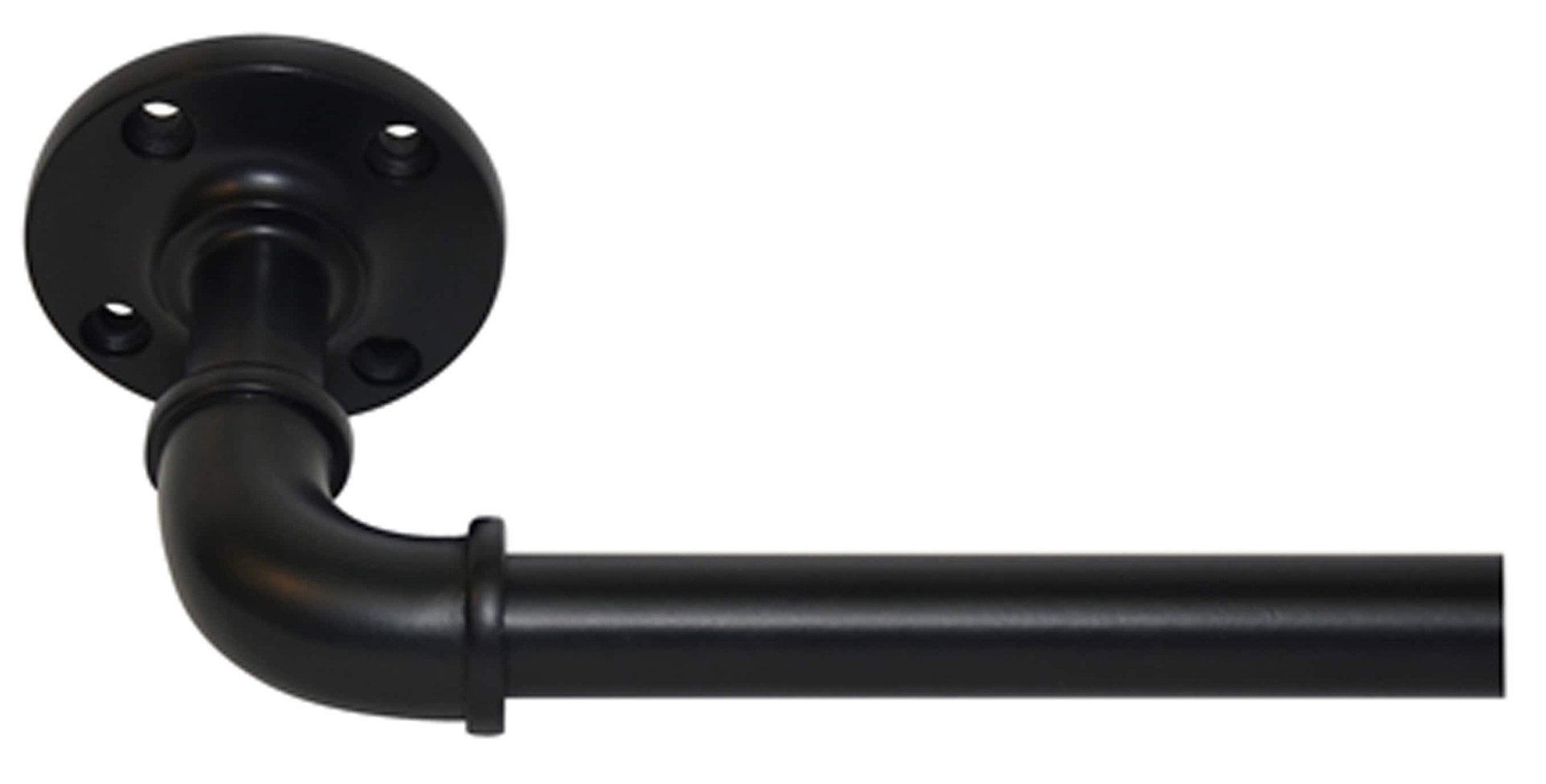 slide 6 of 6, allen + roth 72-in to 144-in Black Steel Single Curtain Rod, 1 ct