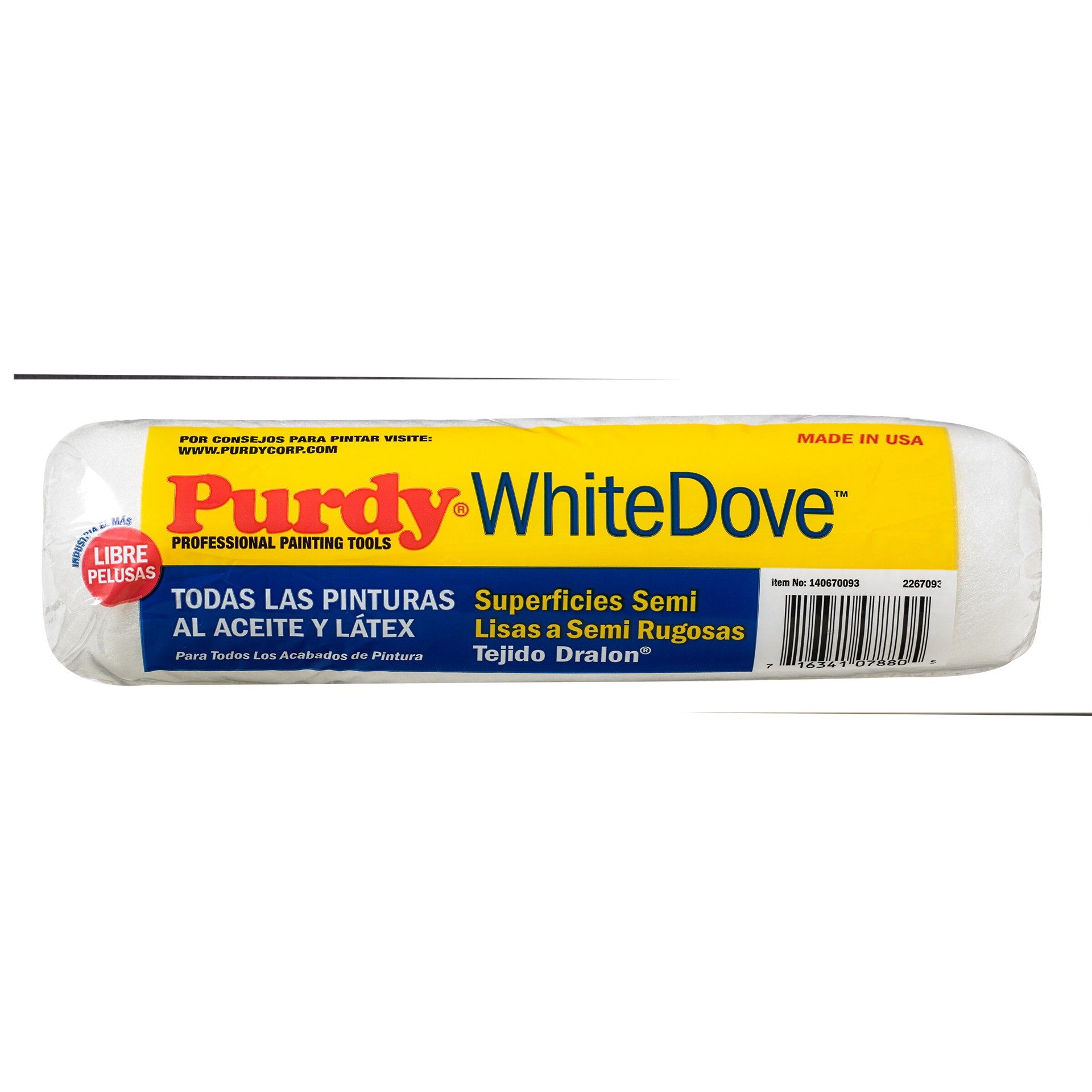 slide 6 of 6, Purdy 9-in x 1/2-in Nap WhiteDove Standard Woven Paint Roller Cover, 1 ct